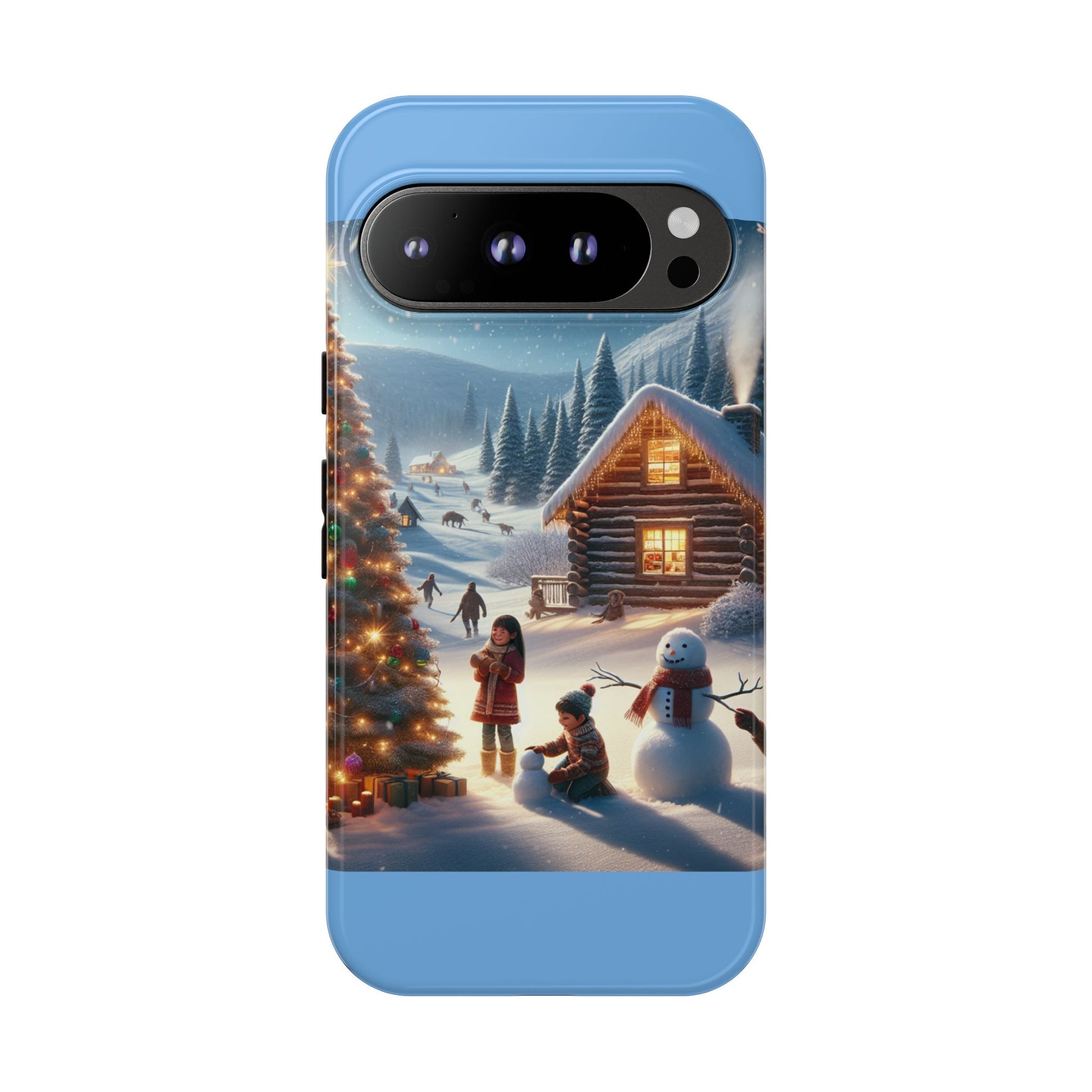 Winter Wonderland Phone Case, Holiday Gift for Him/Her, Cute Christmas Phone Cover, Unique Winter Scene Case, Festive Tech Accessories