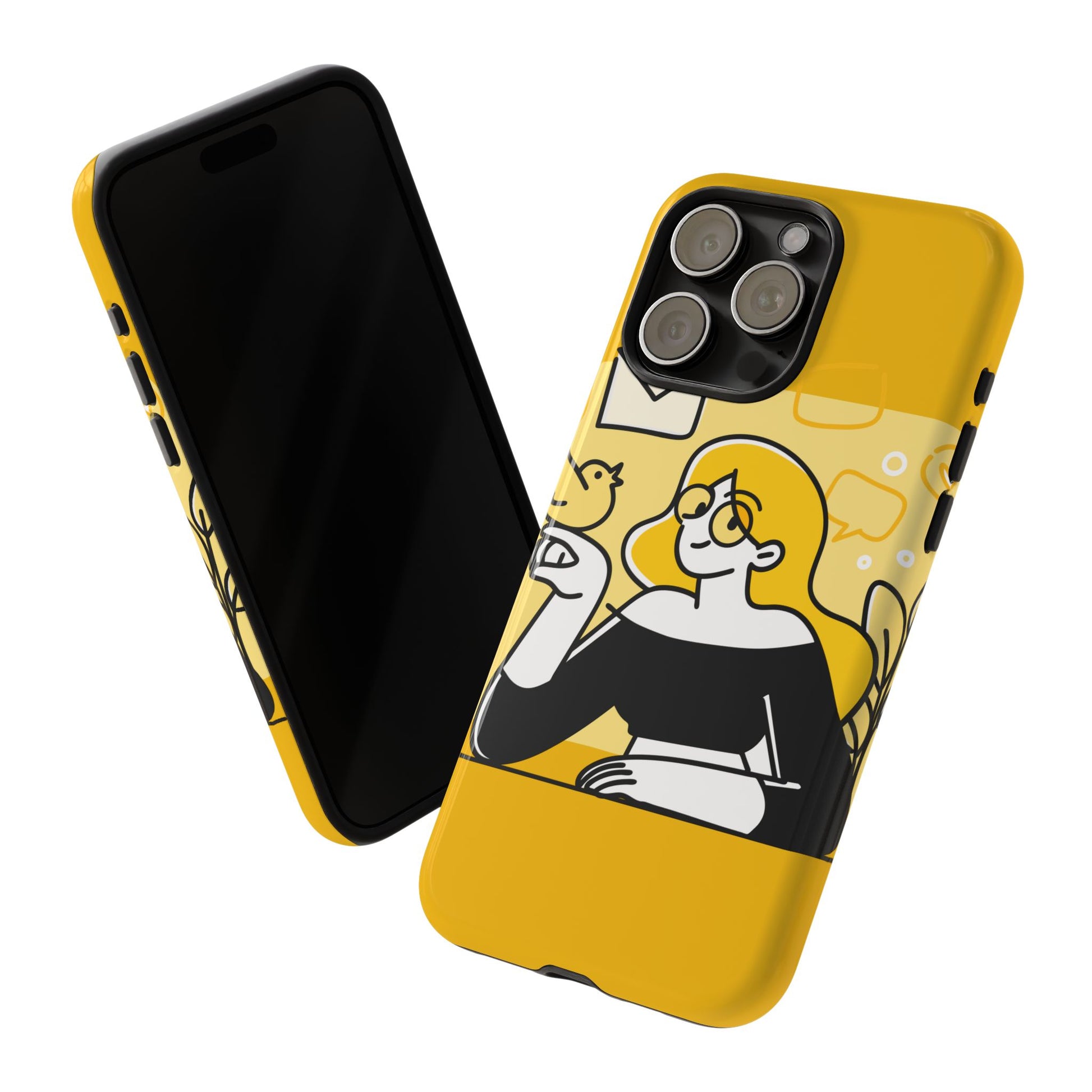 Chic Phone Case with Playful Design, Smartphone Cover, Unique Gift, Trendy Accessory, Eco-Friendly Case