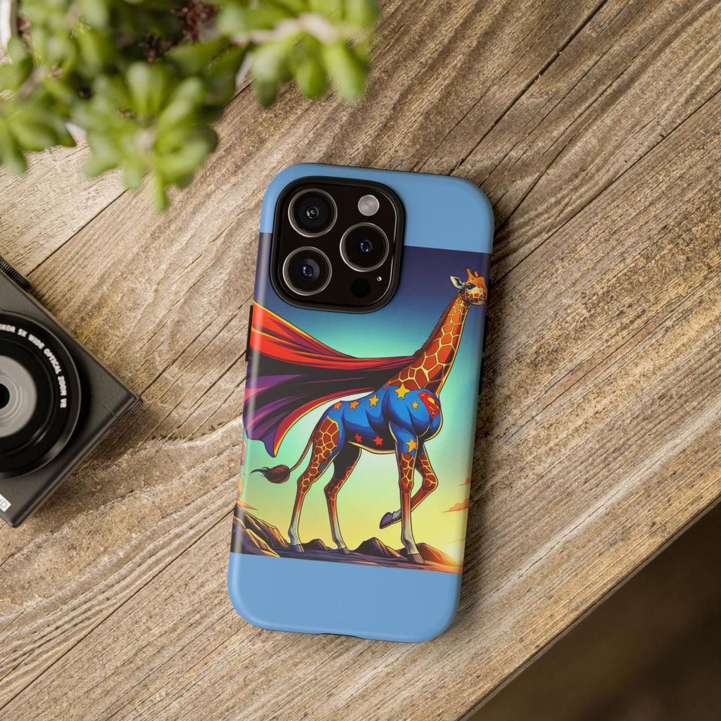 Superhero Giraffe Phone Case | Tough Cases, Unique Gifts, Animal Lover Accessories, Fun Tech Protectors, Cute Phone Covers, Birthday Gift