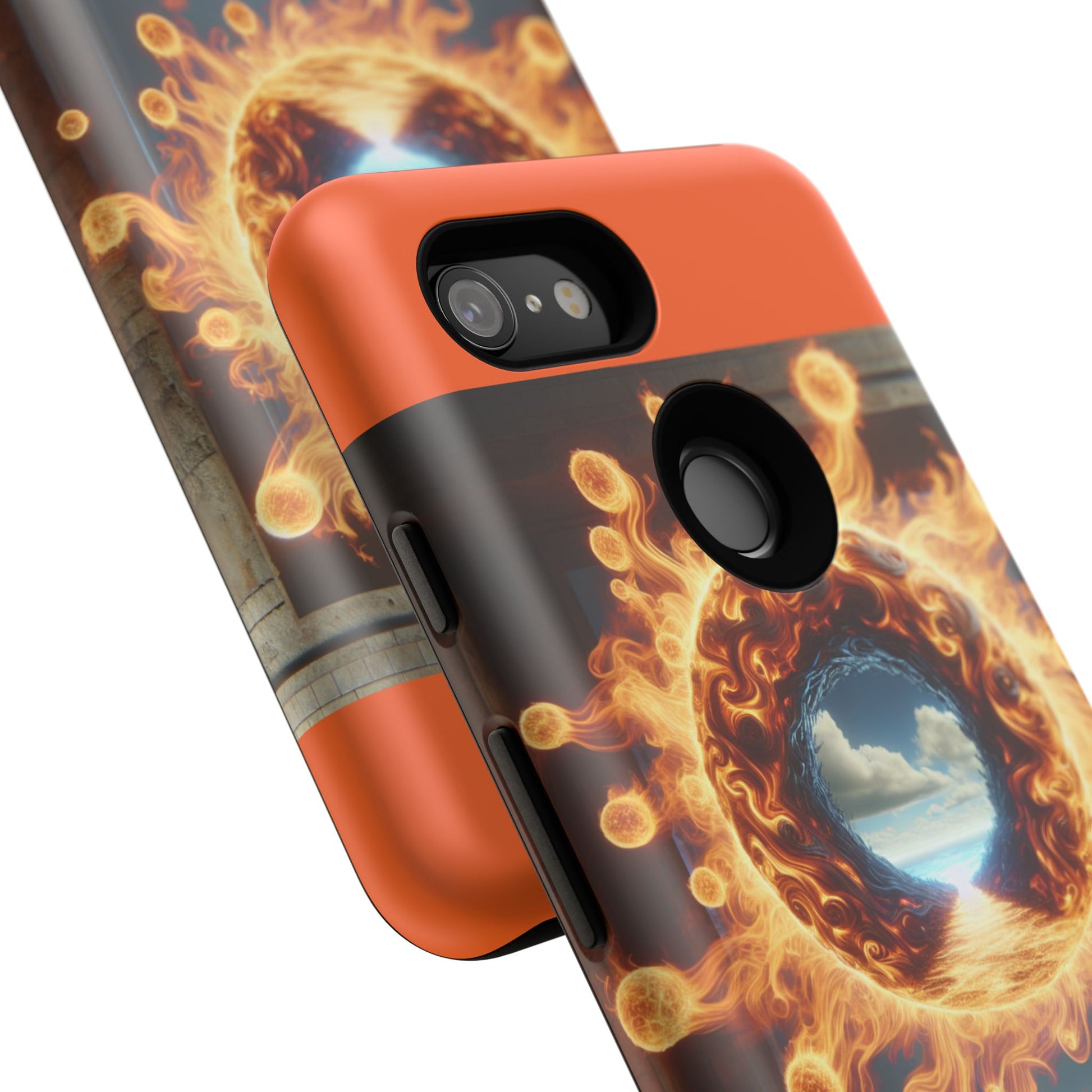 Vibrant Phone Case, Tough Cases for Gamers, Fire Element Phone Cover, Unique Protector, Game Lover Gifts