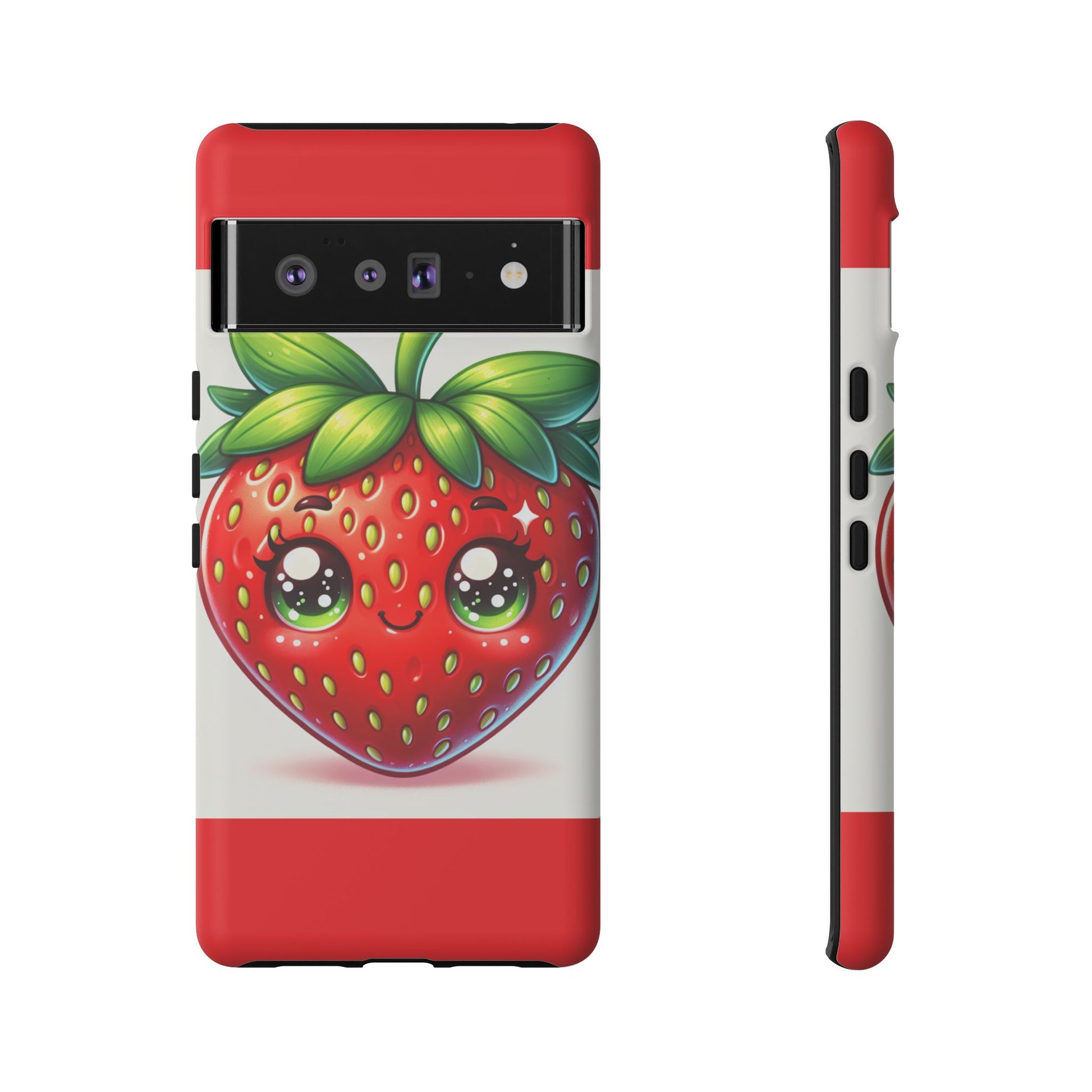 Cute Strawberry iPhone Case, Tough Phone Cases, Stylish Accessories, Fun Design for Kids and Adults, Perfect Gift for All Occasions