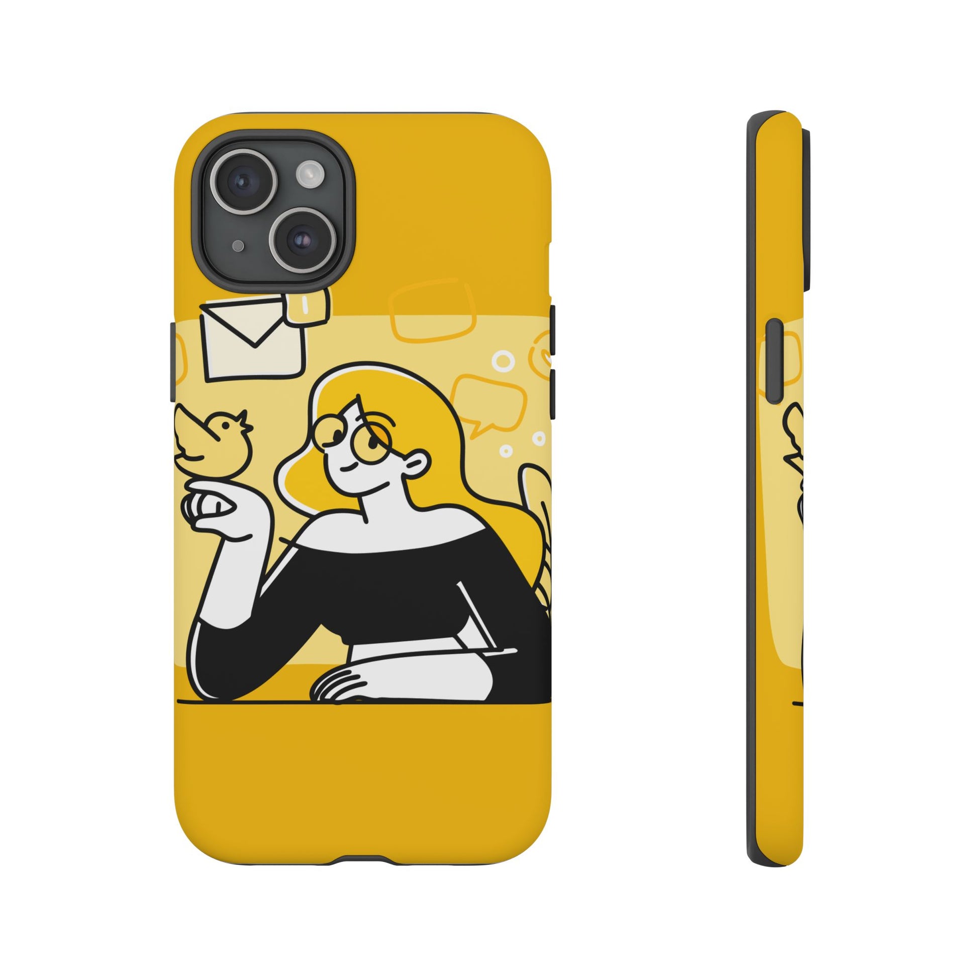 Chic Phone Case with Playful Design, Smartphone Cover, Unique Gift, Trendy Accessory, Eco-Friendly Case