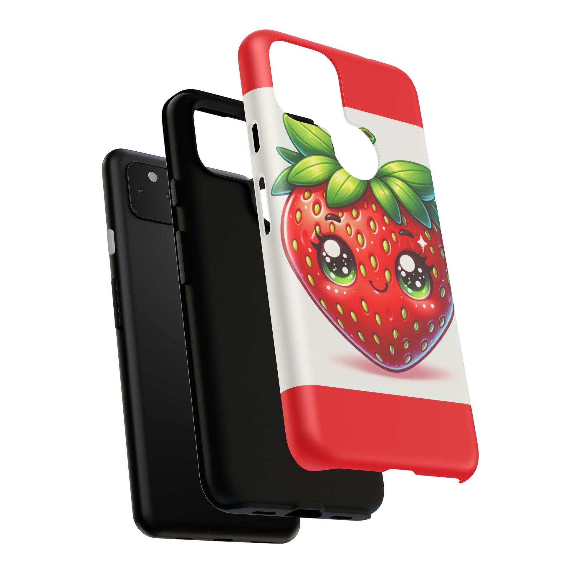 Cute Strawberry iPhone Case, Tough Phone Cases, Stylish Accessories, Fun Design for Kids and Adults, Perfect Gift for All Occasions