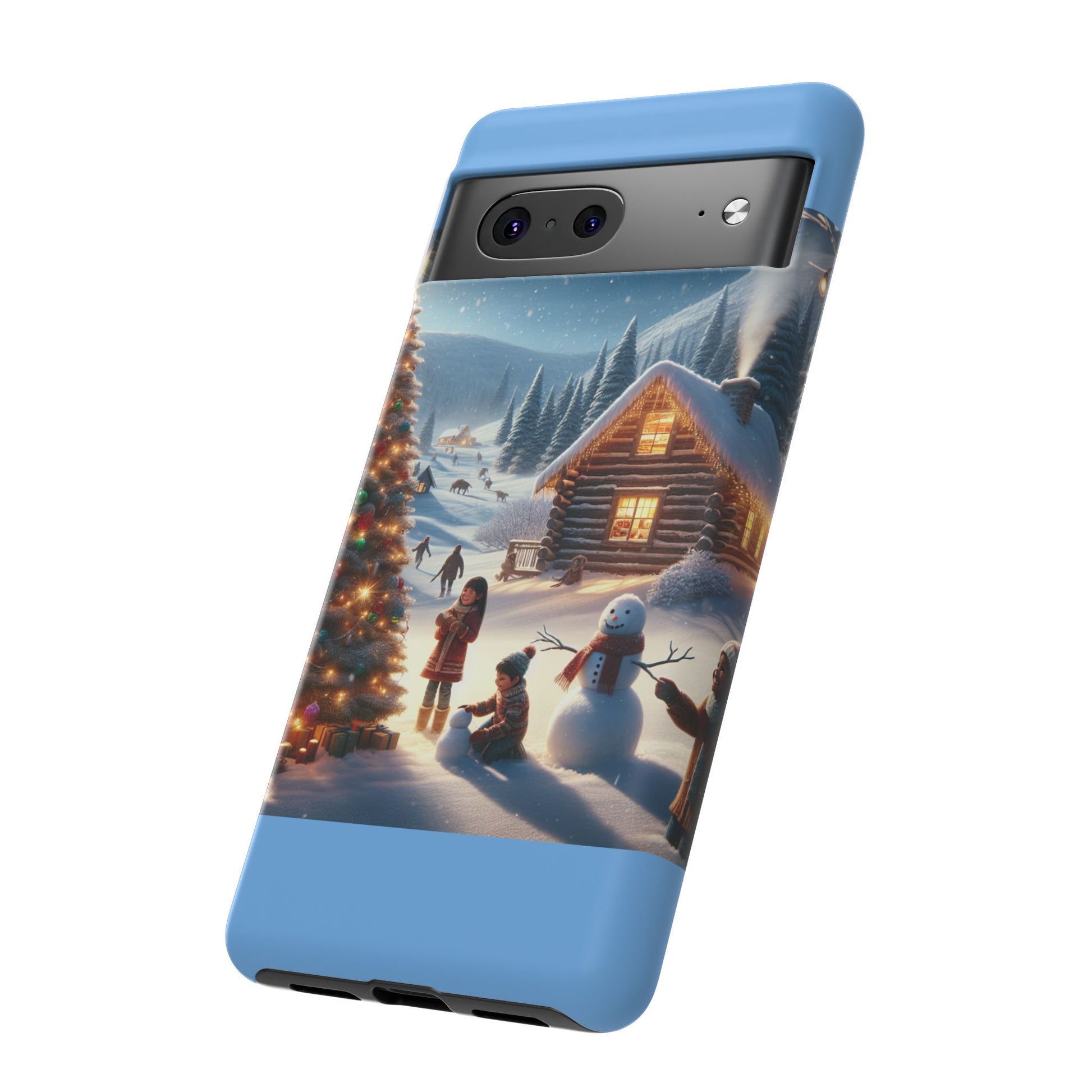 Winter Wonderland Phone Case, Holiday Gift for Him/Her, Cute Christmas Phone Cover, Unique Winter Scene Case, Festive Tech Accessories