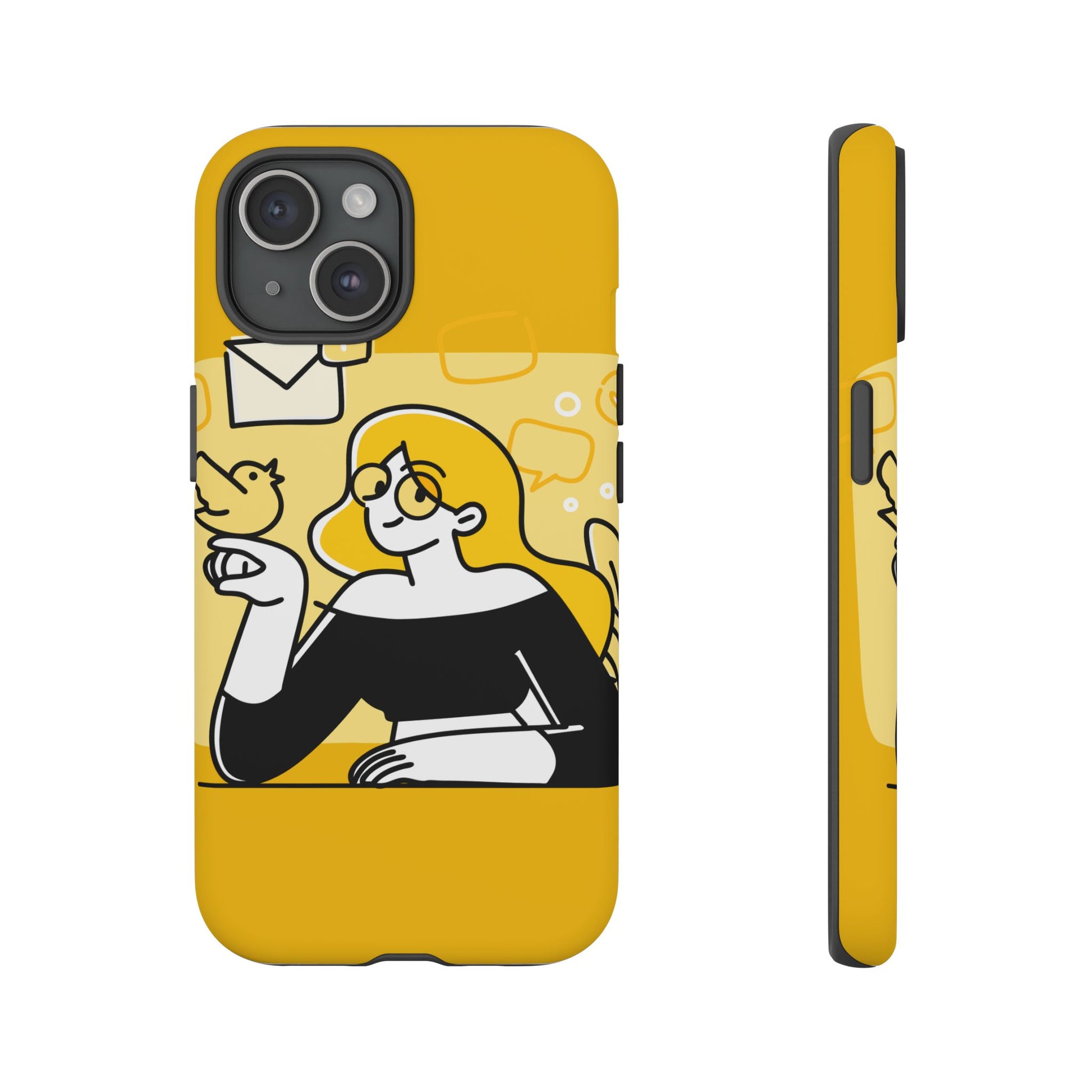 Chic Phone Case with Playful Design, Smartphone Cover, Unique Gift, Trendy Accessory, Eco-Friendly Case
