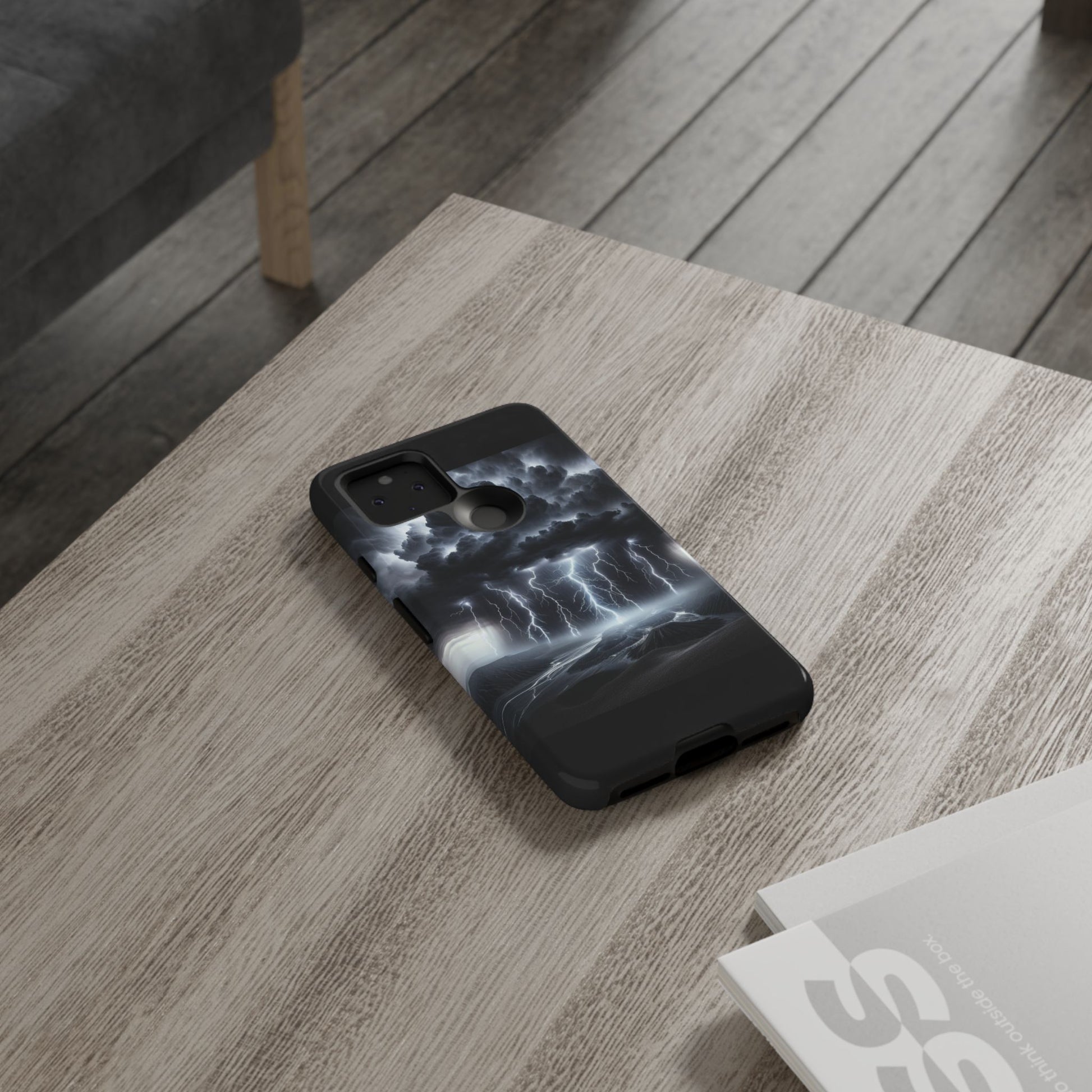 Tough Cases for the Bold: Stormy Thunder Phone Case, Lightning Protection, Durable Cover for Adventurers, Unique Gift for Nature [...]