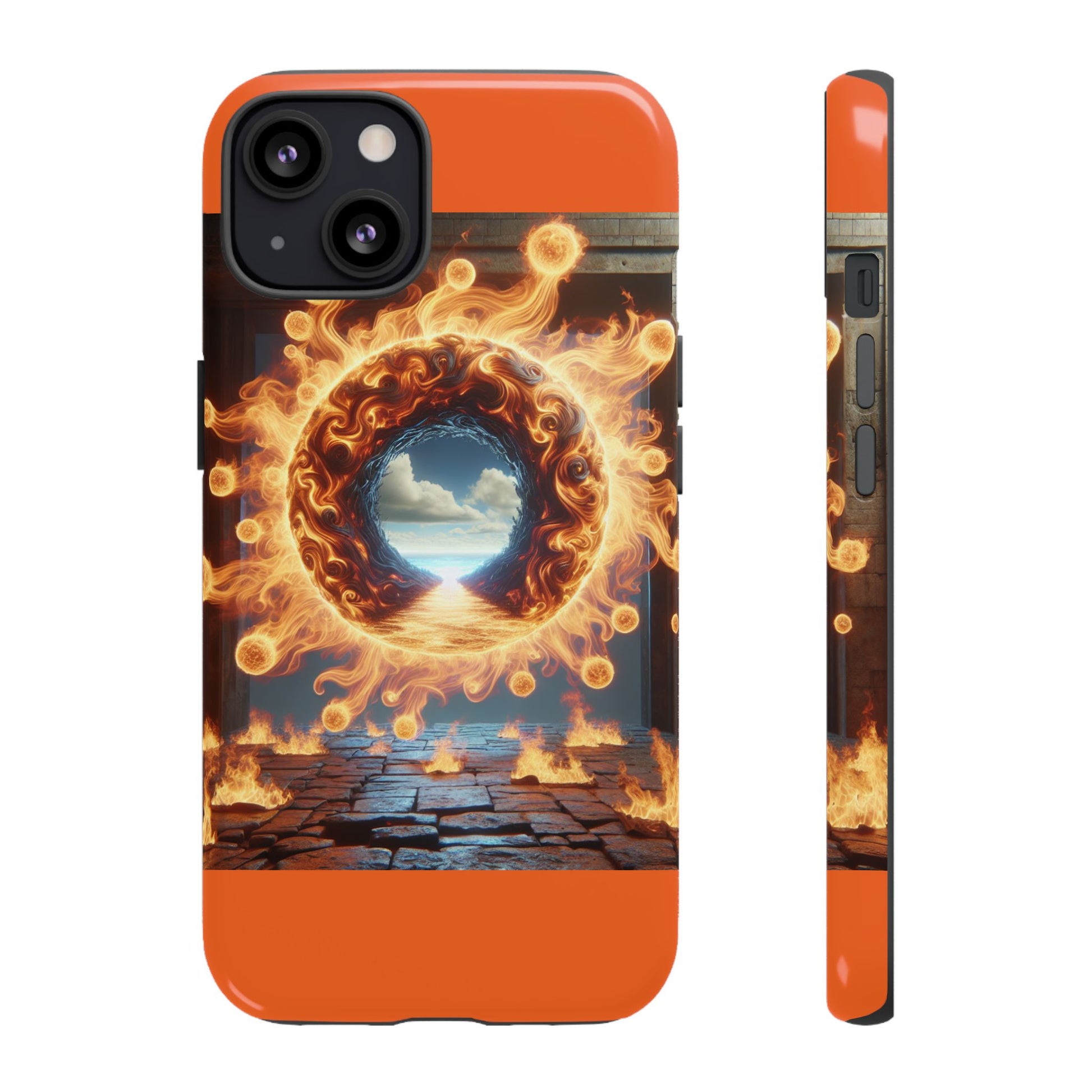 Vibrant Phone Case, Tough Cases for Gamers, Fire Element Phone Cover, Unique Protector, Game Lover Gifts