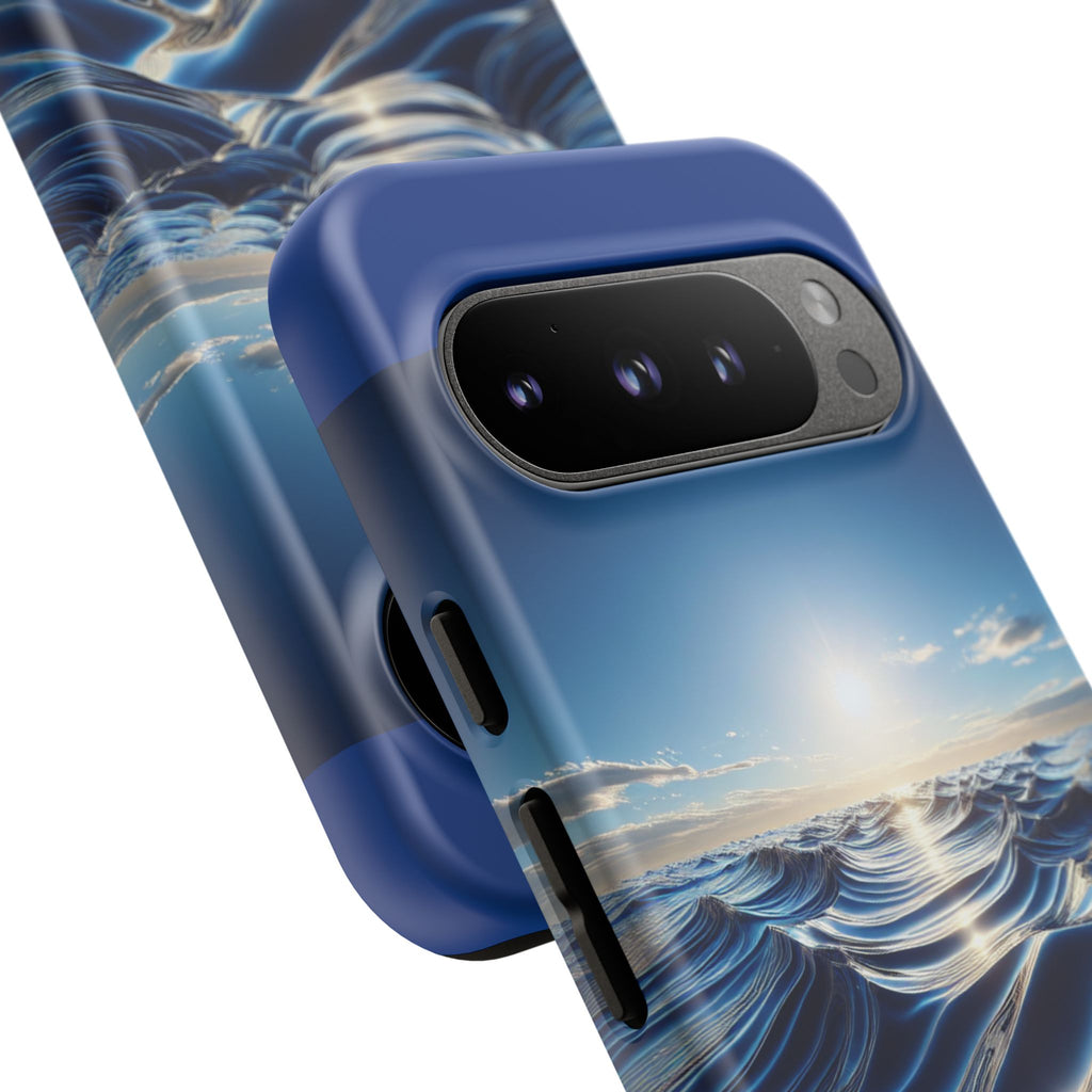 Ocean Wave Phone Case, Tough Phone Cover, Stylish Cell Case, Gift for Beach Lovers, Customizable Phone Accessory