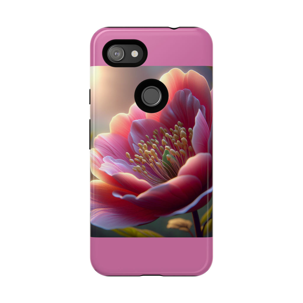 Pink Floral Phone Case, Tough Cases, Floral Design, Phone Accessory Gift, Nature Inspired, Trendy Tech Case
