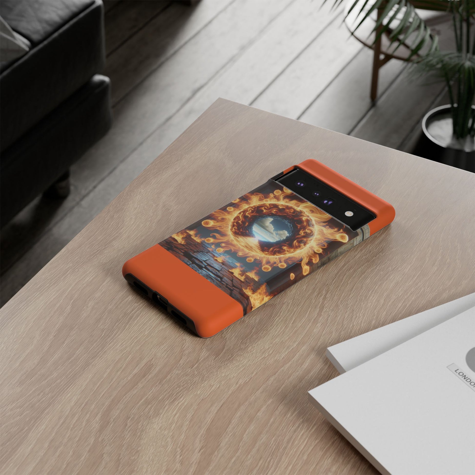 Vibrant Phone Case, Tough Cases for Gamers, Fire Element Phone Cover, Unique Protector, Game Lover Gifts