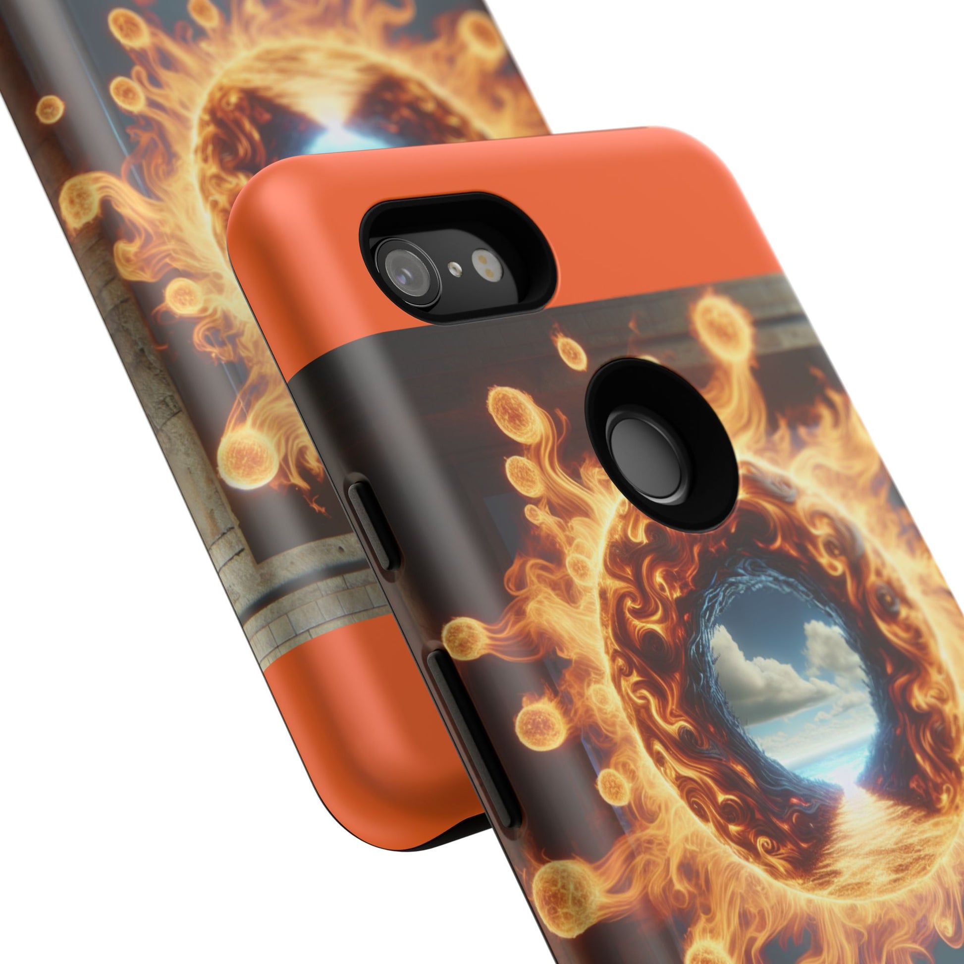 Vibrant Phone Case, Tough Cases for Gamers, Fire Element Phone Cover, Unique Protector, Game Lover Gifts