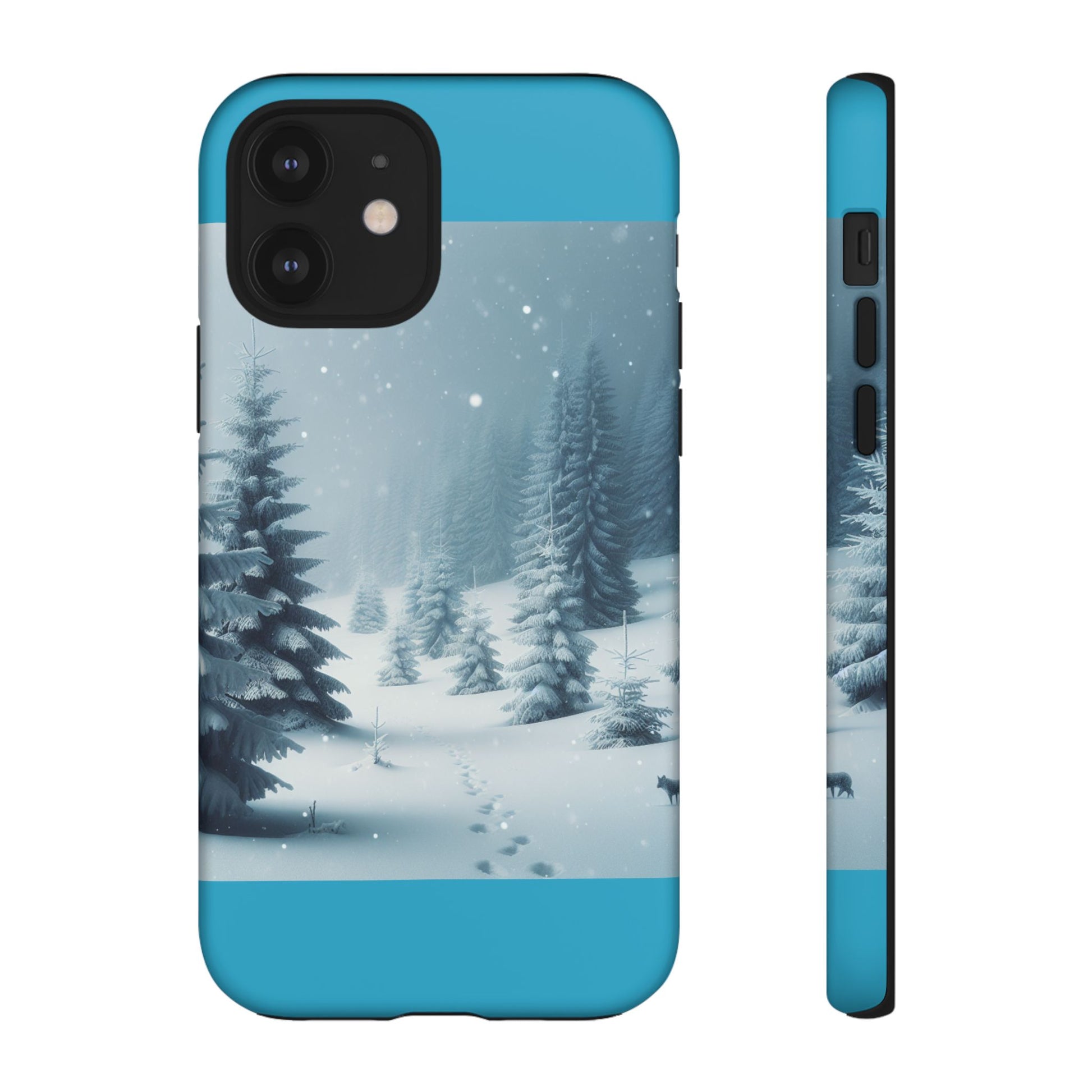 Winter Forest Phone Case, Tough Cases for iPhone, Snowy Landscape Design, Nature Lover Gift, Holiday Accessories