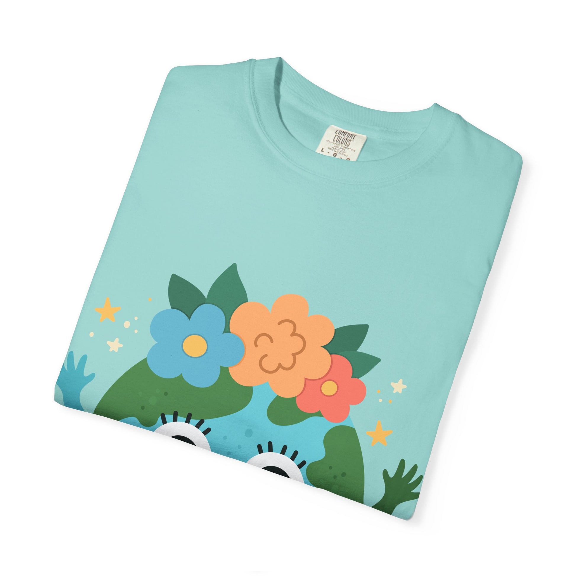 Eco-Friendly Earth Cartoon T-Shirt, Unisex Tee, Gardening Gift, Nature Lover Apparel, Earth Day Shirt, Cute Planet Design