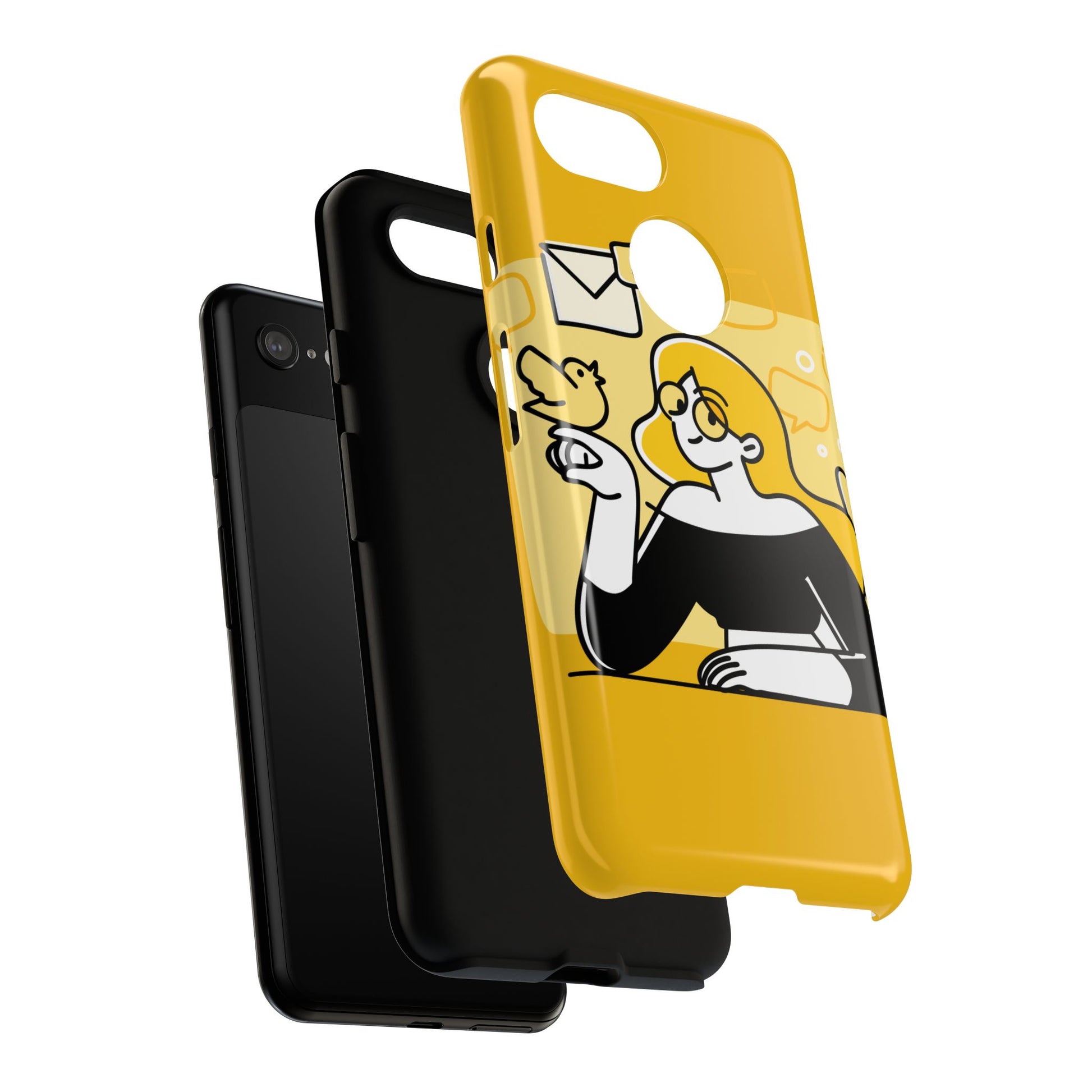 Chic Phone Case with Playful Design, Smartphone Cover, Unique Gift, Trendy Accessory, Eco-Friendly Case