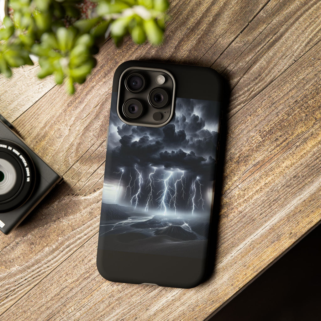 Tough Cases for the Bold: Stormy Thunder Phone Case, Lightning Protection, Durable Cover for Adventurers, Unique Gift for Nature [...]