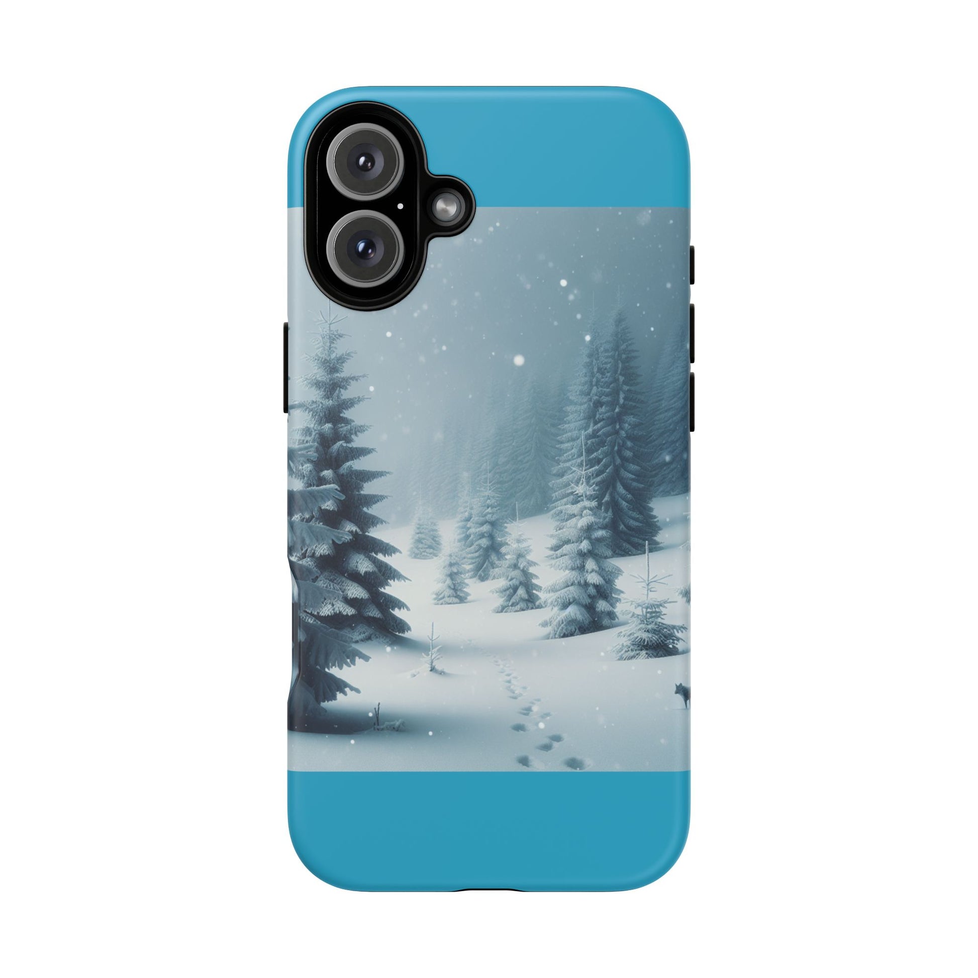 Winter Forest Phone Case, Tough Cases for iPhone, Snowy Landscape Design, Nature Lover Gift, Holiday Accessories