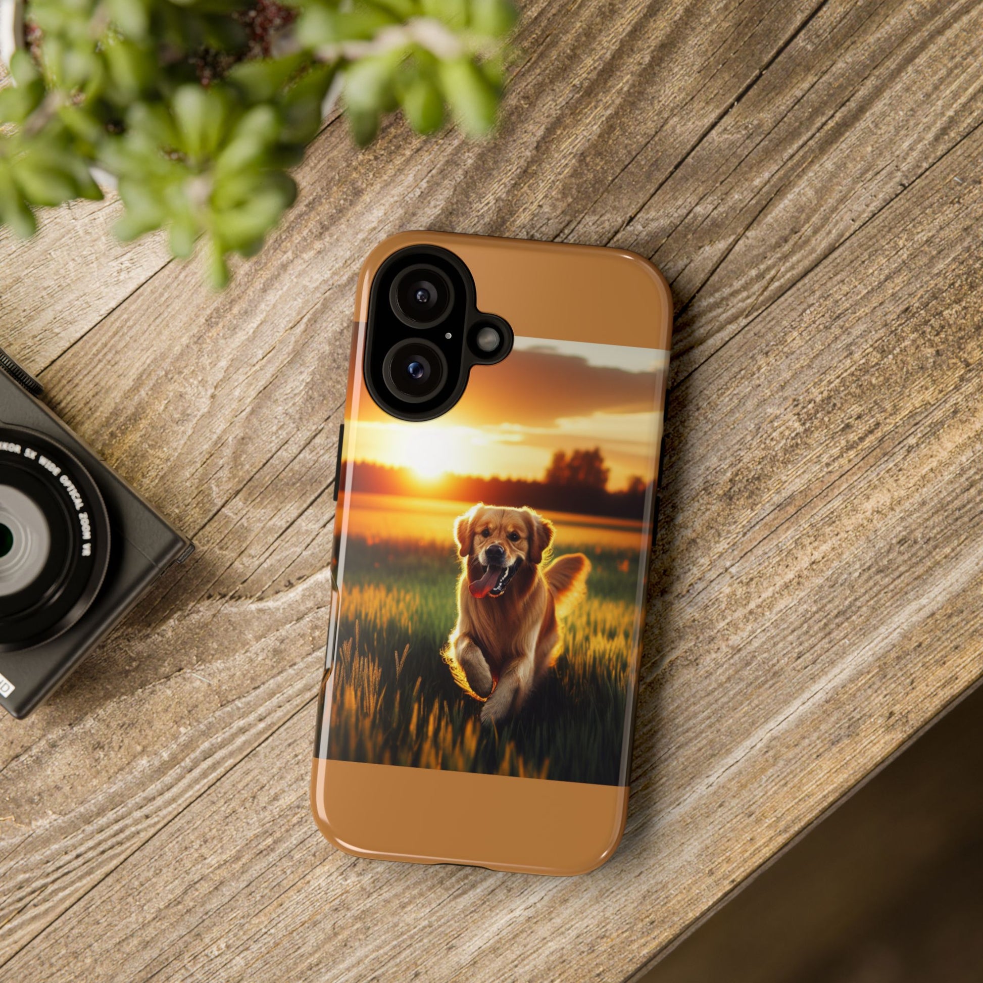Golden Retriever Phone Case, Pet Lover Gift, Sunset Dog Design, Tough Cases, Cute Animal Accessory, Birthday Present, Christmas Gift
