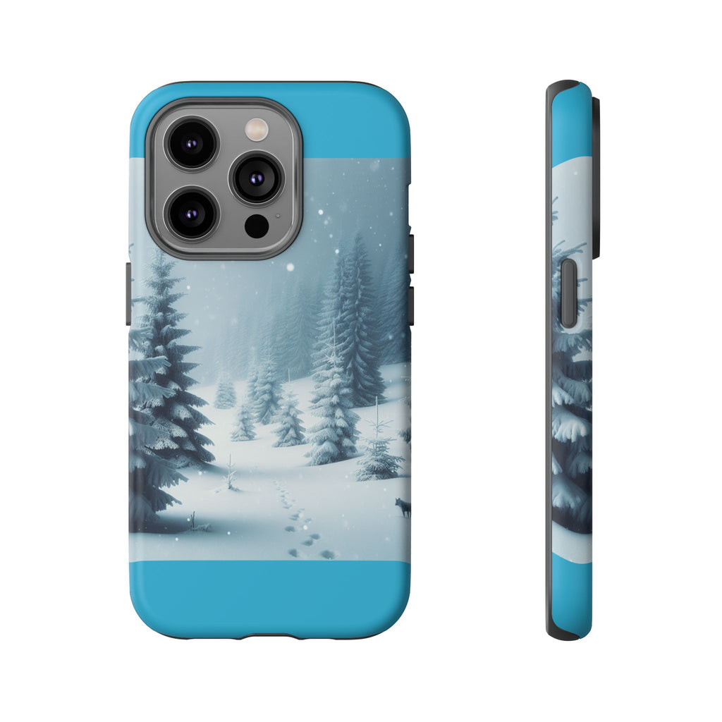 Winter Forest Phone Case, Tough Cases for iPhone, Snowy Landscape Design, Nature Lover Gift, Holiday Accessories