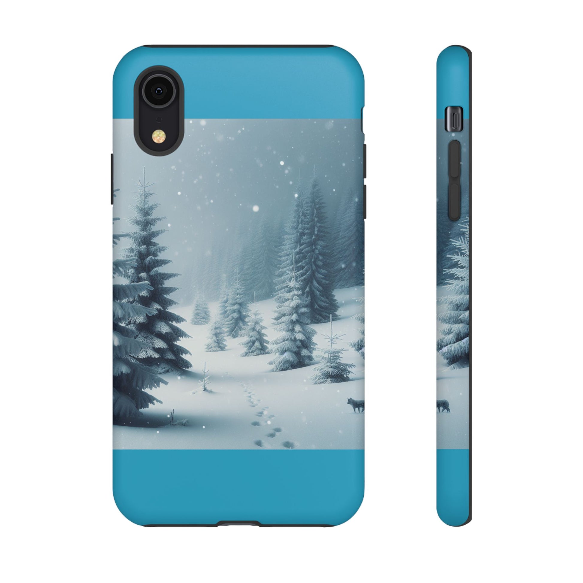 Winter Forest Phone Case, Tough Cases for iPhone, Snowy Landscape Design, Nature Lover Gift, Holiday Accessories