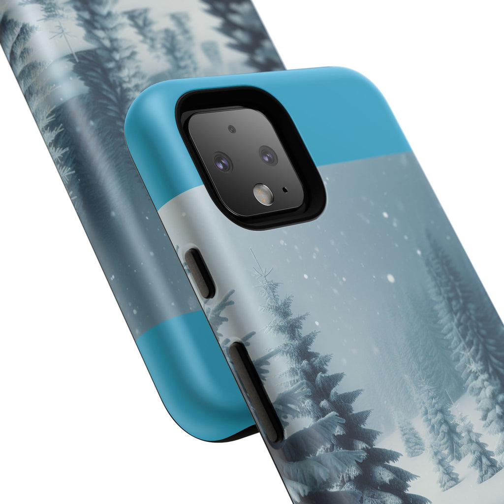 Winter Forest Phone Case, Tough Cases for iPhone, Snowy Landscape Design, Nature Lover Gift, Holiday Accessories