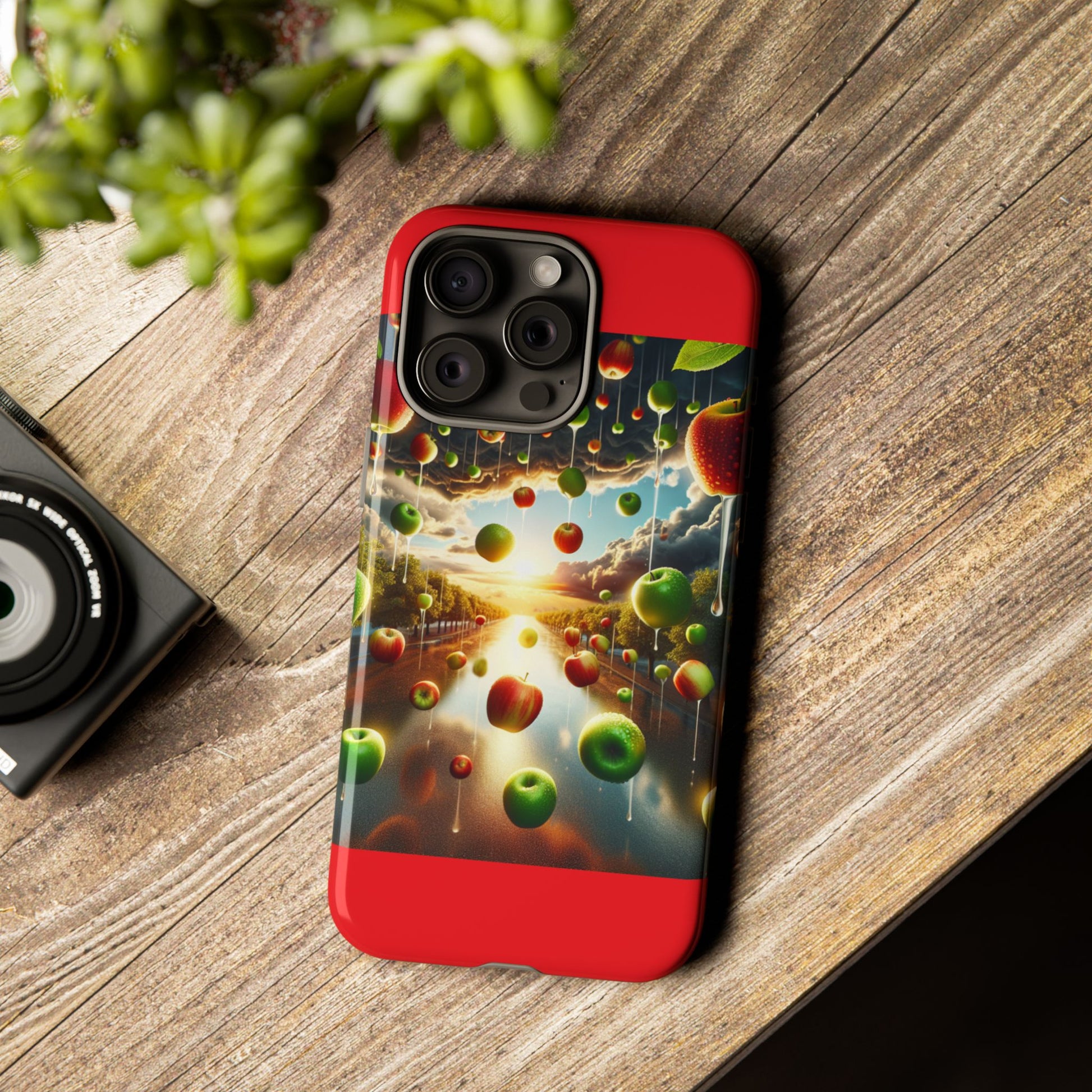Vibrant Phone Case with Artistic Apple Design, Unique Gift for Art Lovers, Trendy Accessory for Any Occasion, Stylish Smartphone Cover