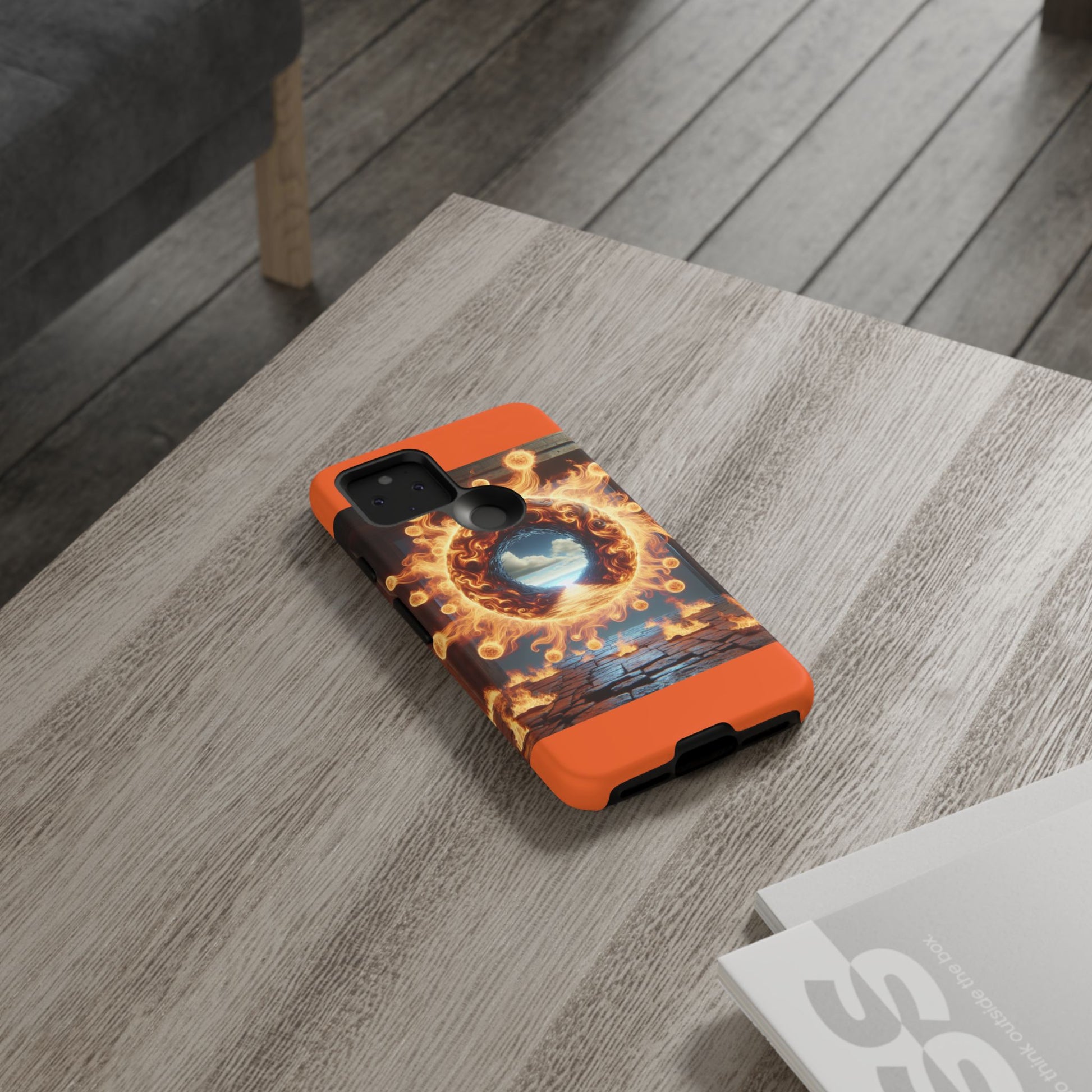 Vibrant Phone Case, Tough Cases for Gamers, Fire Element Phone Cover, Unique Protector, Game Lover Gifts