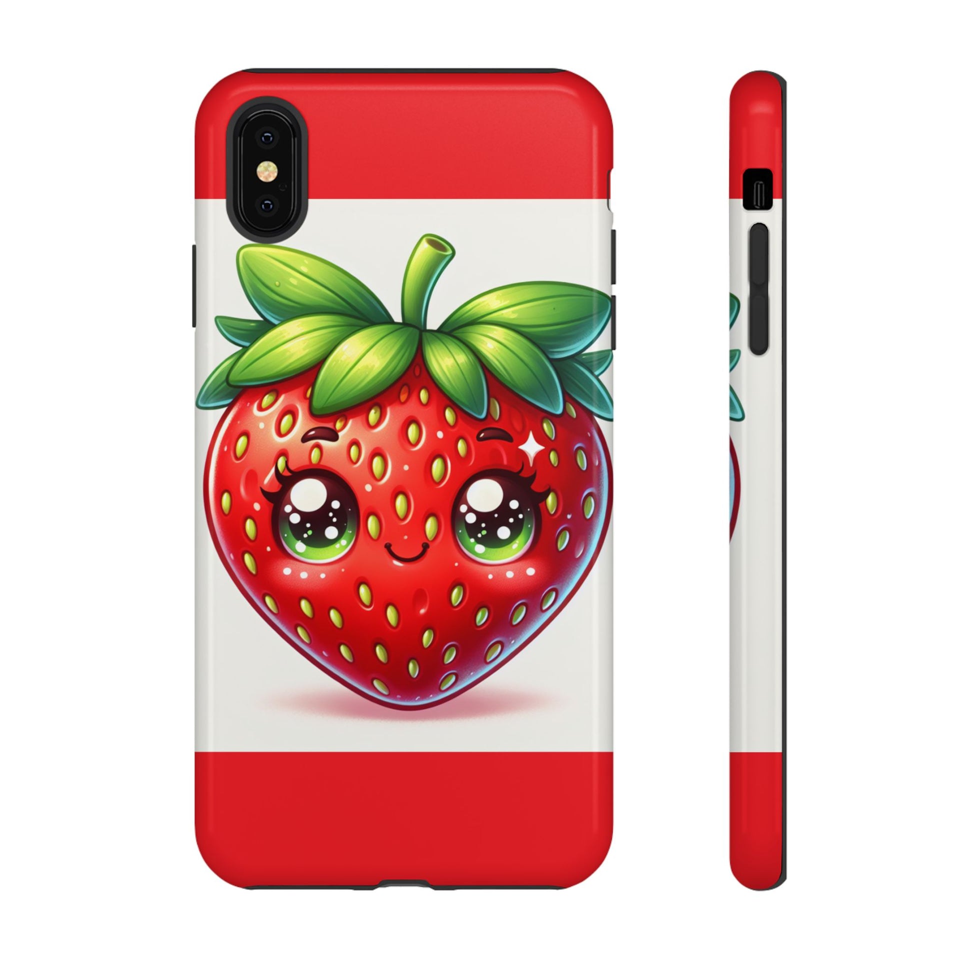 Cute Strawberry iPhone Case, Tough Phone Cases, Stylish Accessories, Fun Design for Kids and Adults, Perfect Gift for All Occasions