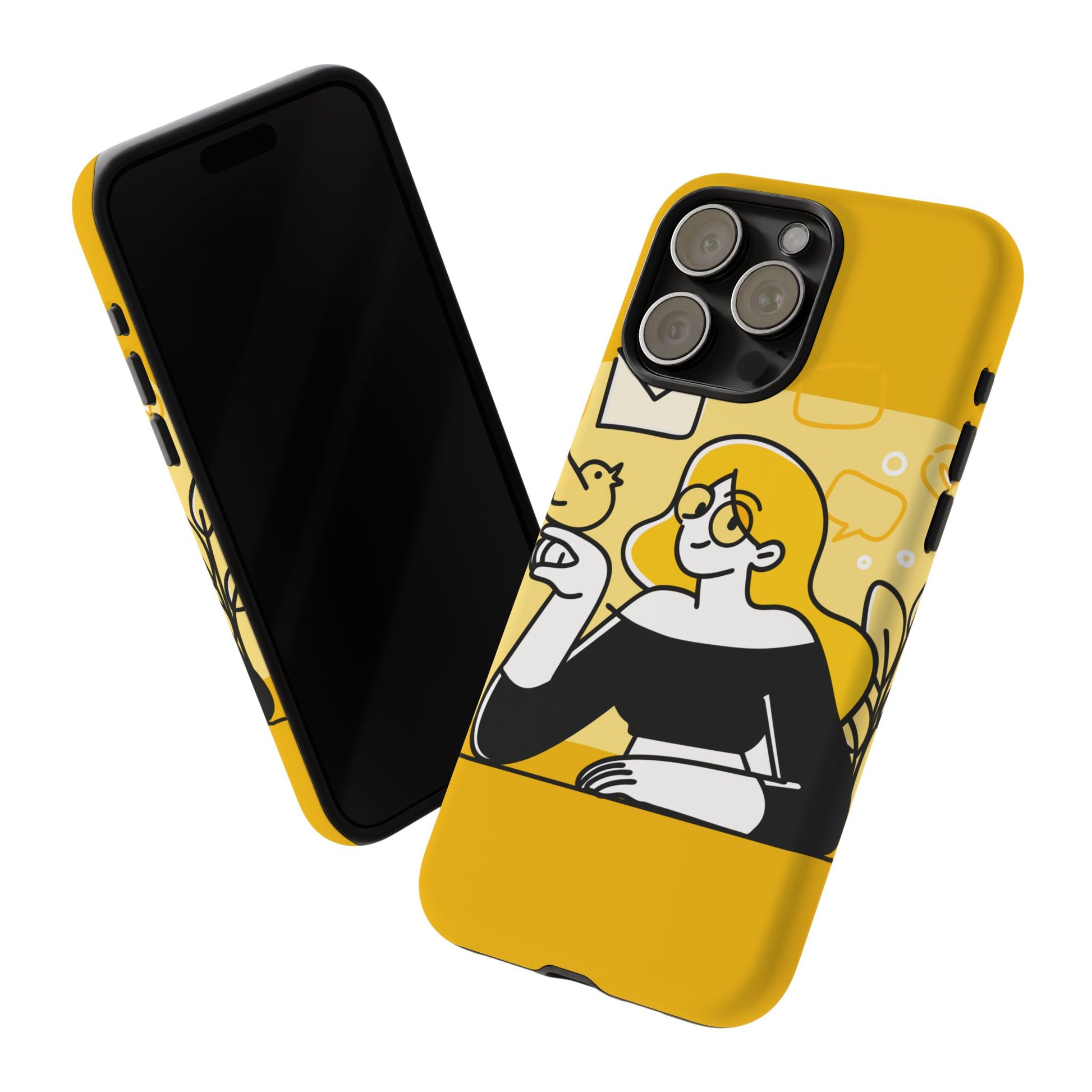 Chic Phone Case with Playful Design, Smartphone Cover, Unique Gift, Trendy Accessory, Eco-Friendly Case