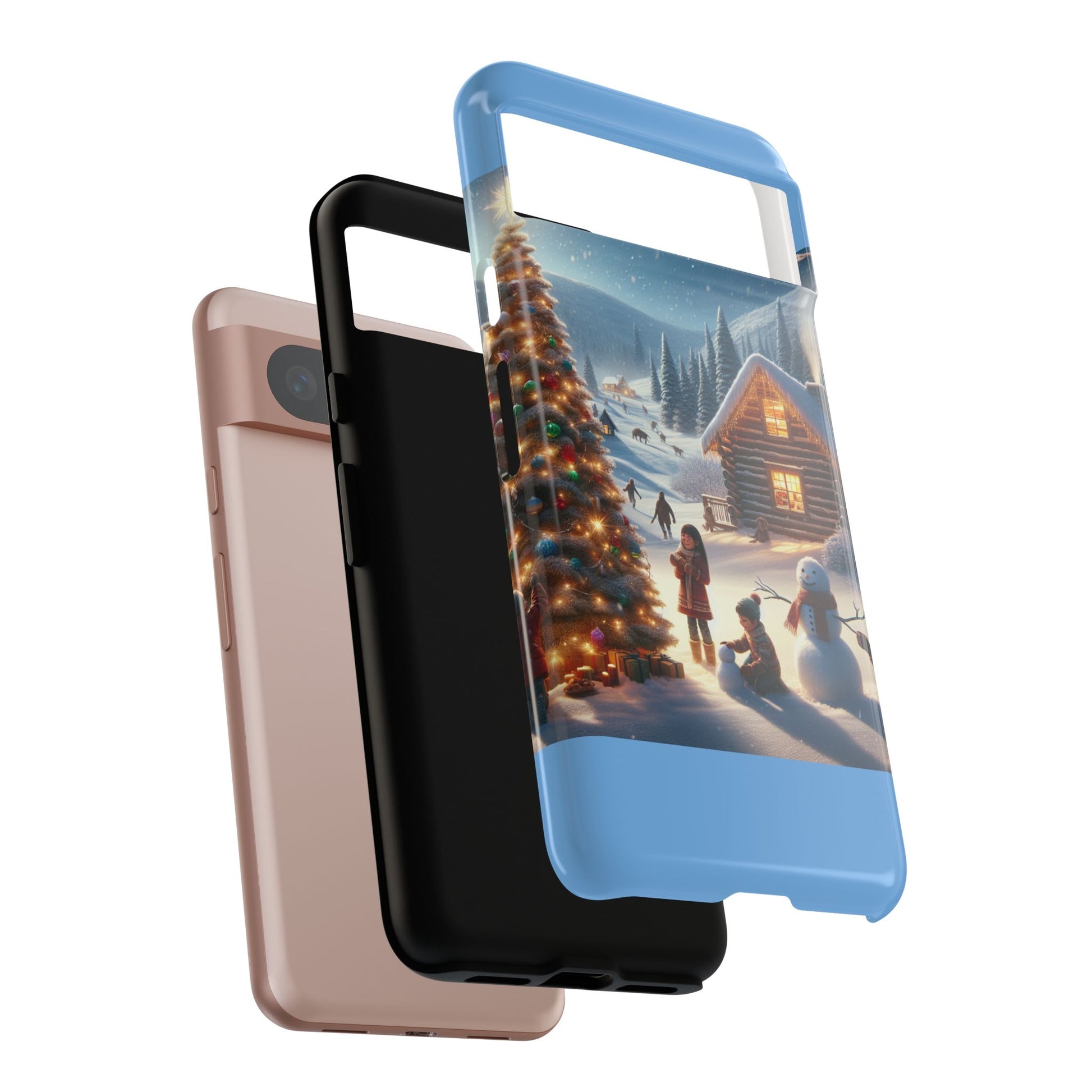 Winter Wonderland Phone Case, Holiday Gift for Him/Her, Cute Christmas Phone Cover, Unique Winter Scene Case, Festive Tech Accessories