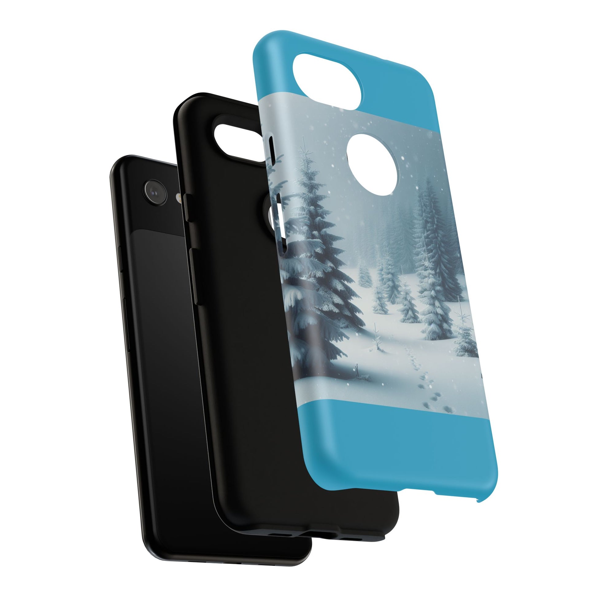 Winter Forest Phone Case, Tough Cases for iPhone, Snowy Landscape Design, Nature Lover Gift, Holiday Accessories