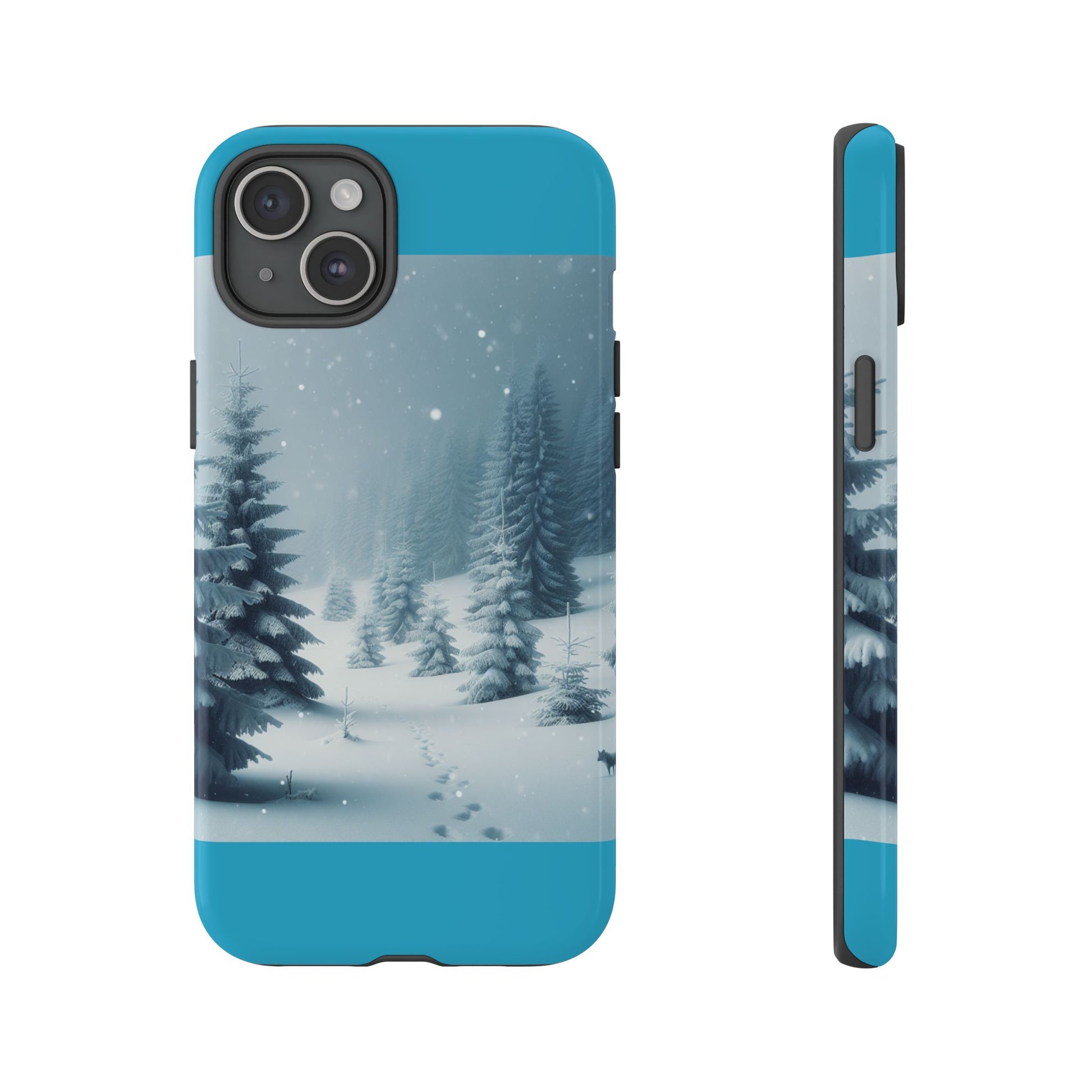 Winter Forest Phone Case, Tough Cases for iPhone, Snowy Landscape Design, Nature Lover Gift, Holiday Accessories