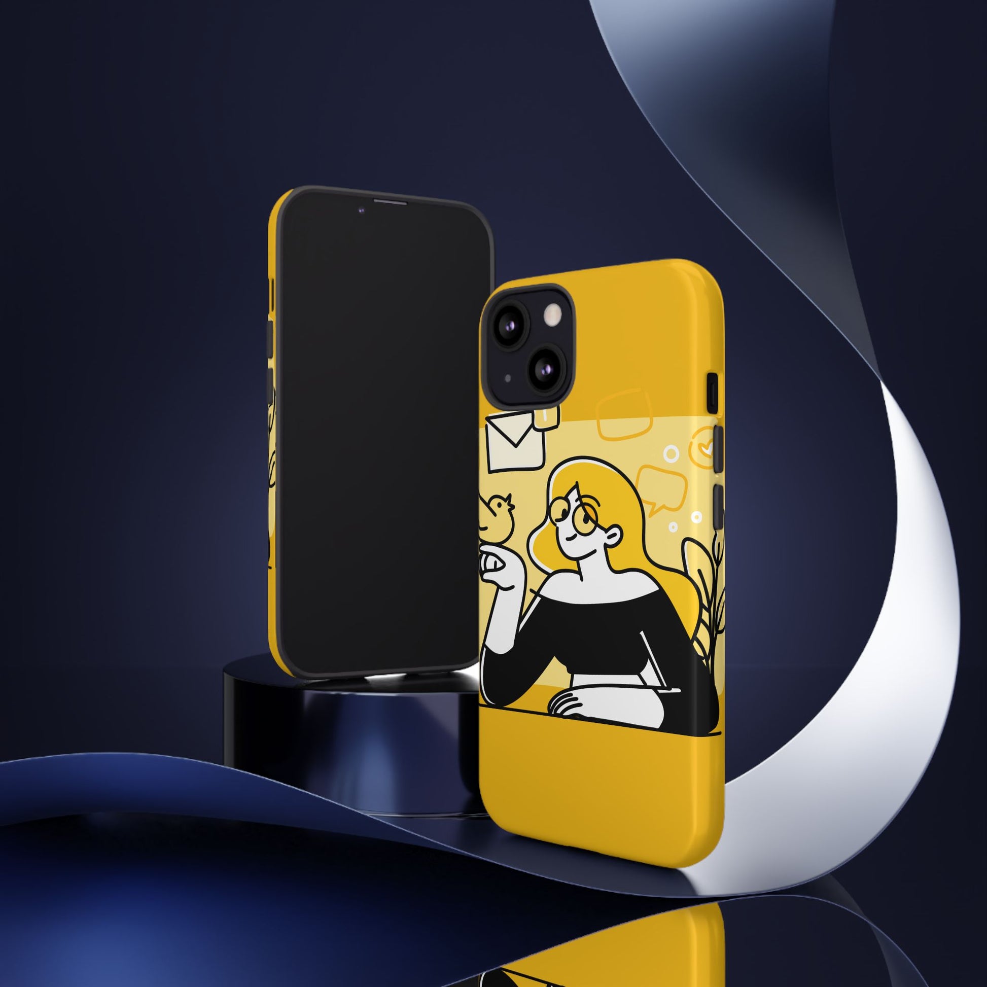 Chic Phone Case with Playful Design, Smartphone Cover, Unique Gift, Trendy Accessory, Eco-Friendly Case