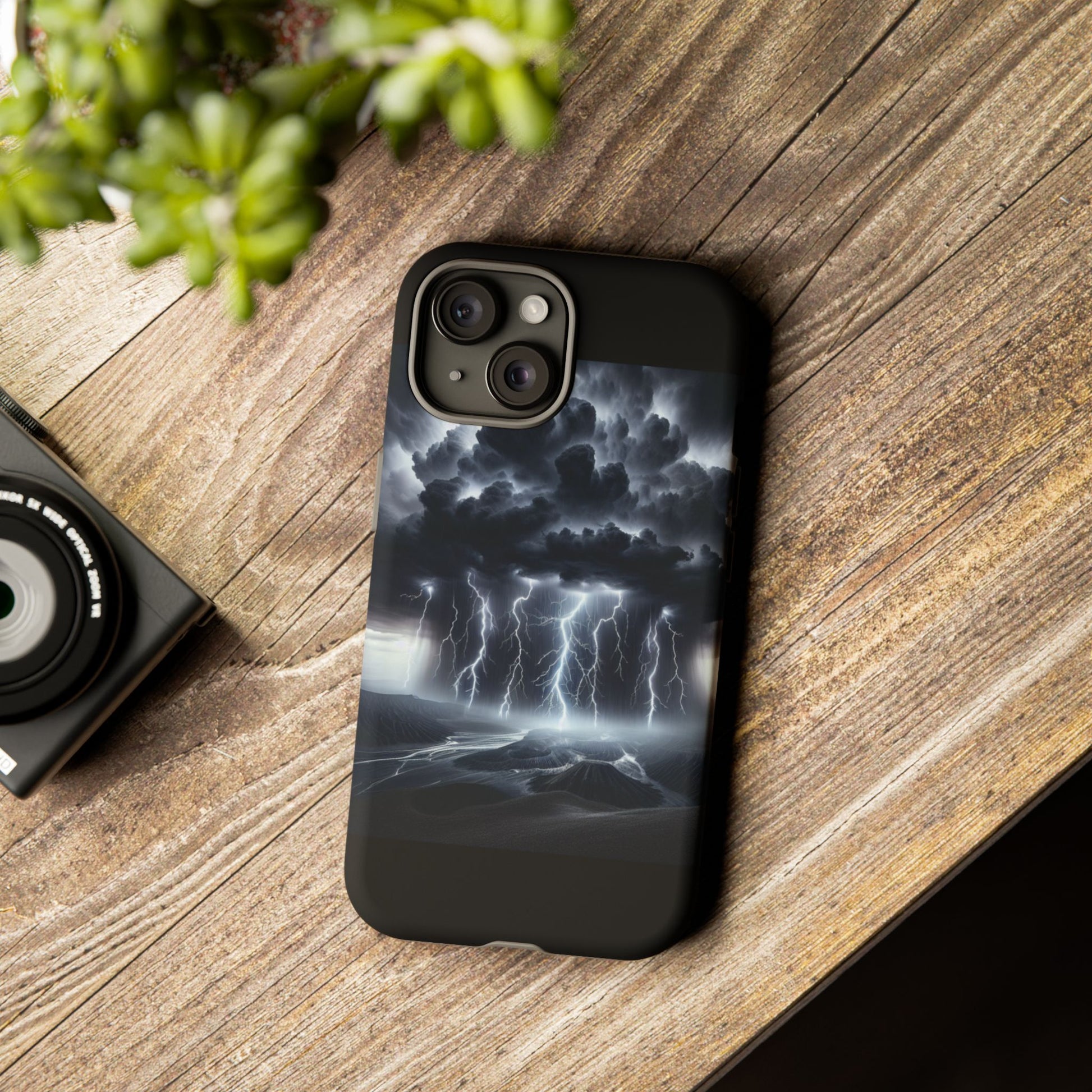 Tough Cases for the Bold: Stormy Thunder Phone Case, Lightning Protection, Durable Cover for Adventurers, Unique Gift for Nature [...]