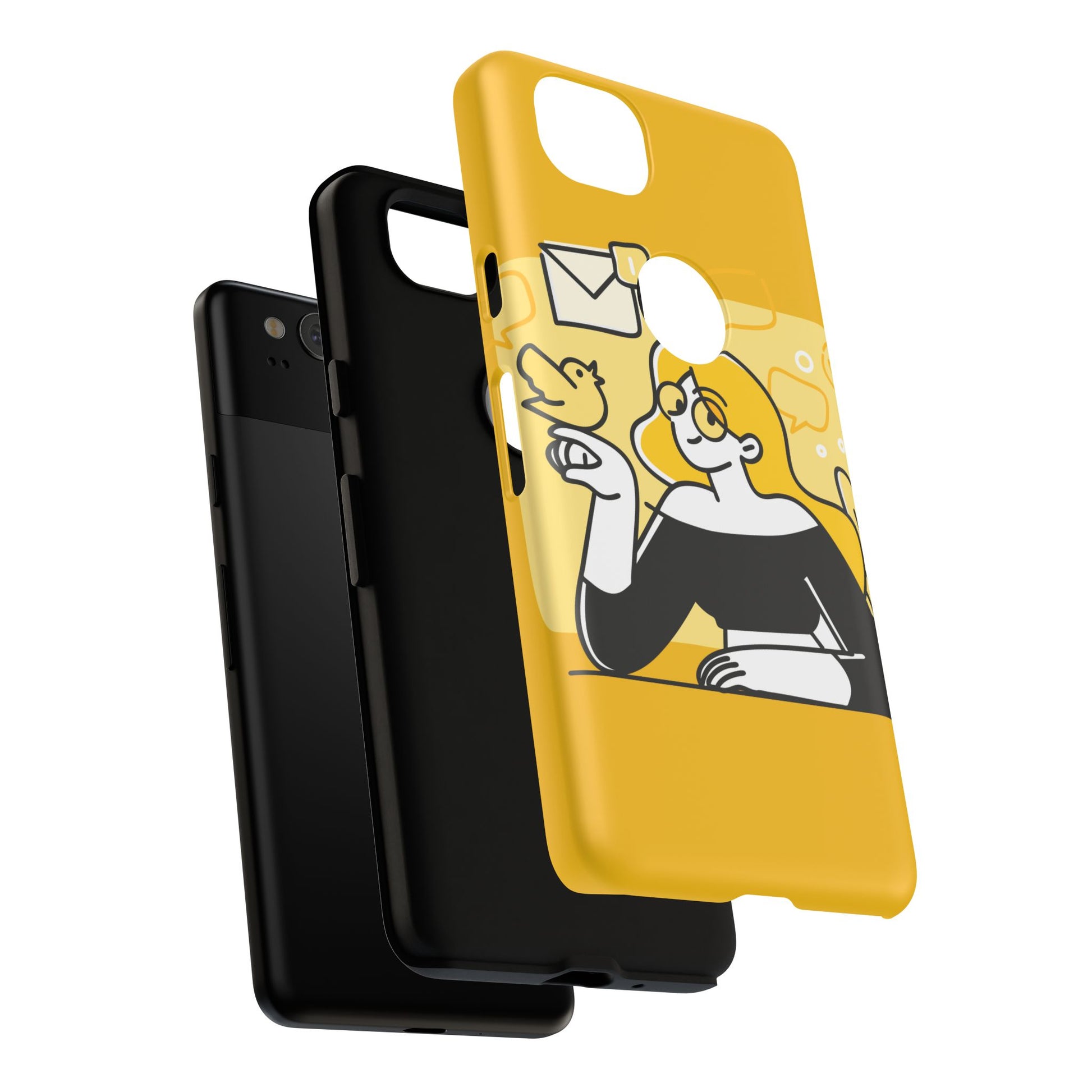 Chic Phone Case with Playful Design, Smartphone Cover, Unique Gift, Trendy Accessory, Eco-Friendly Case