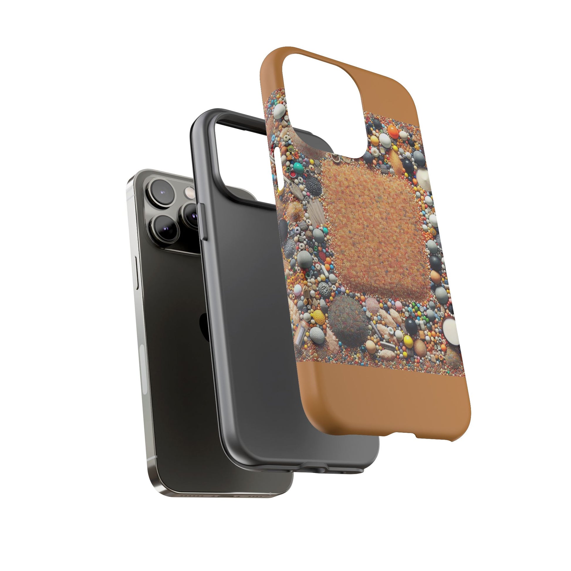 Colorful Phone Case with Unique Texture, Tough Case, Phone Accessory, Trendy Design, Gift for Tech Lovers, Durable Protection