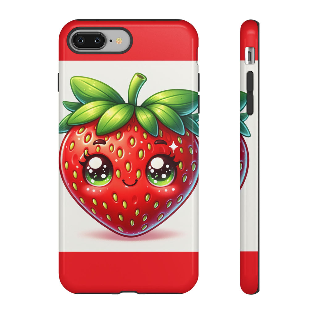 Cute Strawberry iPhone Case, Tough Phone Cases, Stylish Accessories, Fun Design for Kids and Adults, Perfect Gift for All Occasions