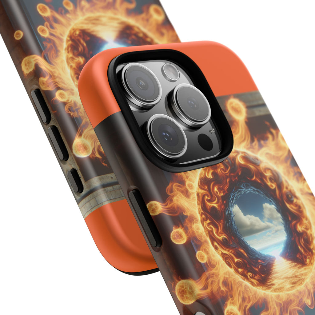 Vibrant Phone Case, Tough Cases for Gamers, Fire Element Phone Cover, Unique Protector, Game Lover Gifts