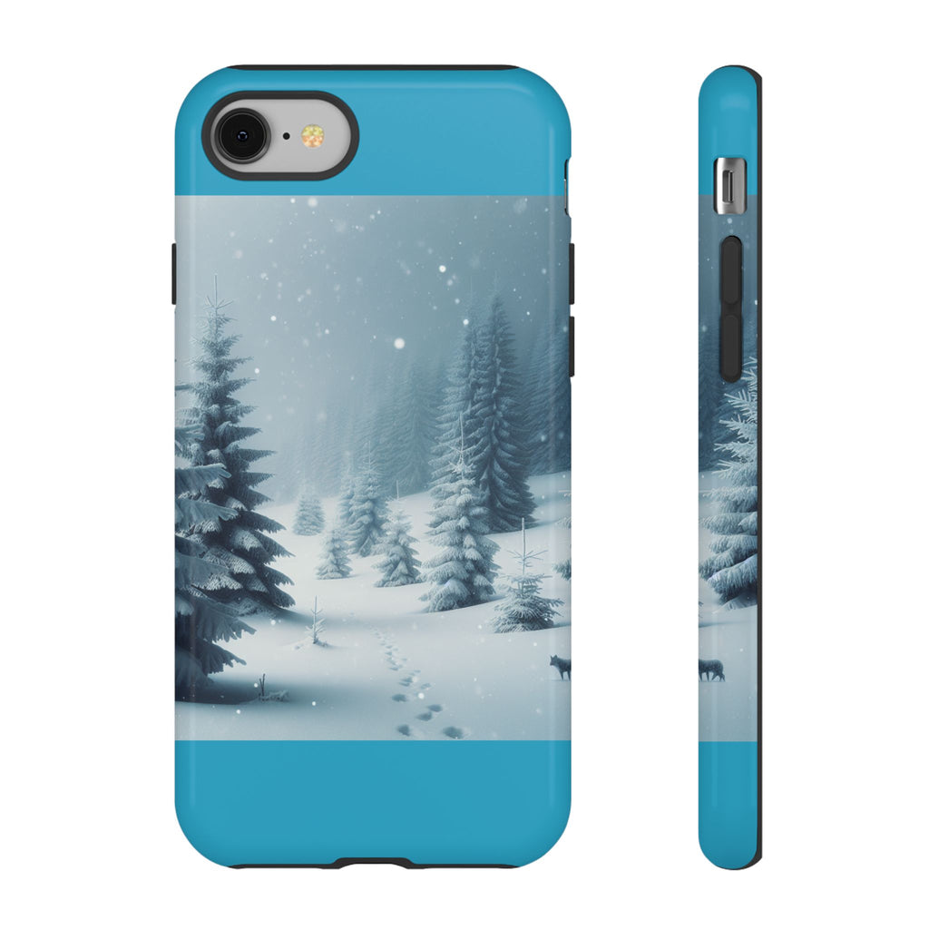 Winter Forest Phone Case, Tough Cases for iPhone, Snowy Landscape Design, Nature Lover Gift, Holiday Accessories