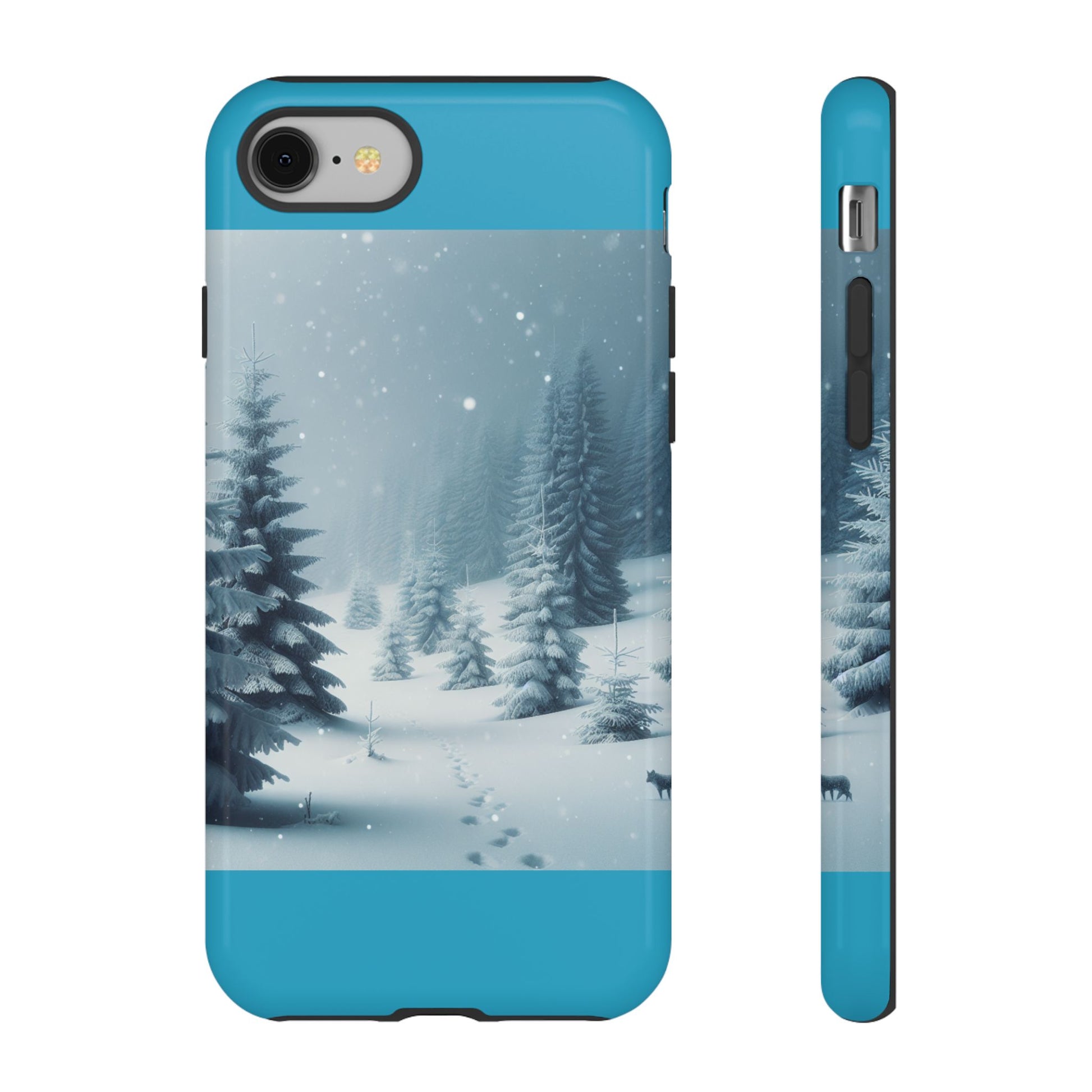 Winter Forest Phone Case, Tough Cases for iPhone, Snowy Landscape Design, Nature Lover Gift, Holiday Accessories