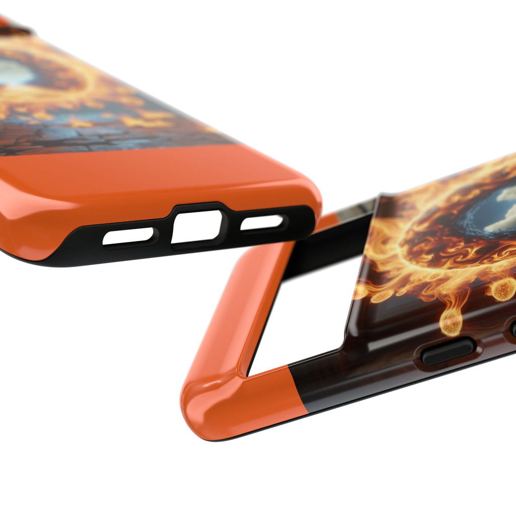 Vibrant Phone Case, Tough Cases for Gamers, Fire Element Phone Cover, Unique Protector, Game Lover Gifts