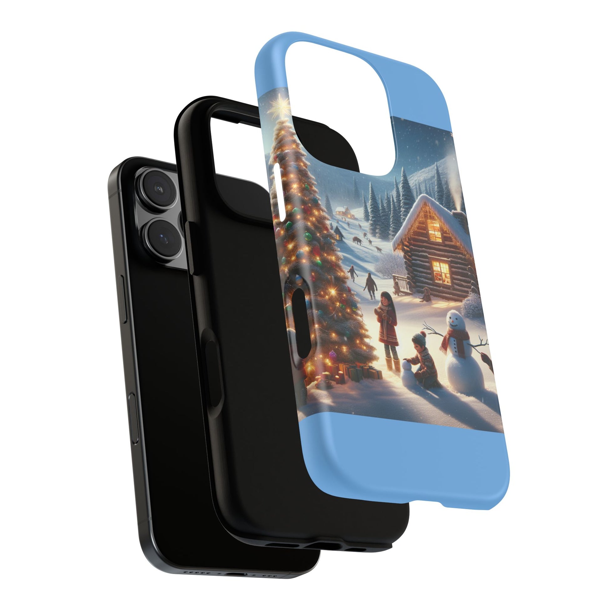 Winter Wonderland Phone Case, Holiday Gift for Him/Her, Cute Christmas Phone Cover, Unique Winter Scene Case, Festive Tech Accessories