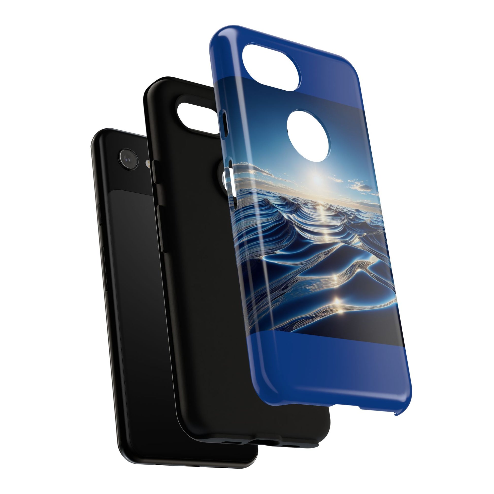 Ocean Wave Phone Case, Tough Phone Cover, Stylish Cell Case, Gift for Beach Lovers, Customizable Phone Accessory
