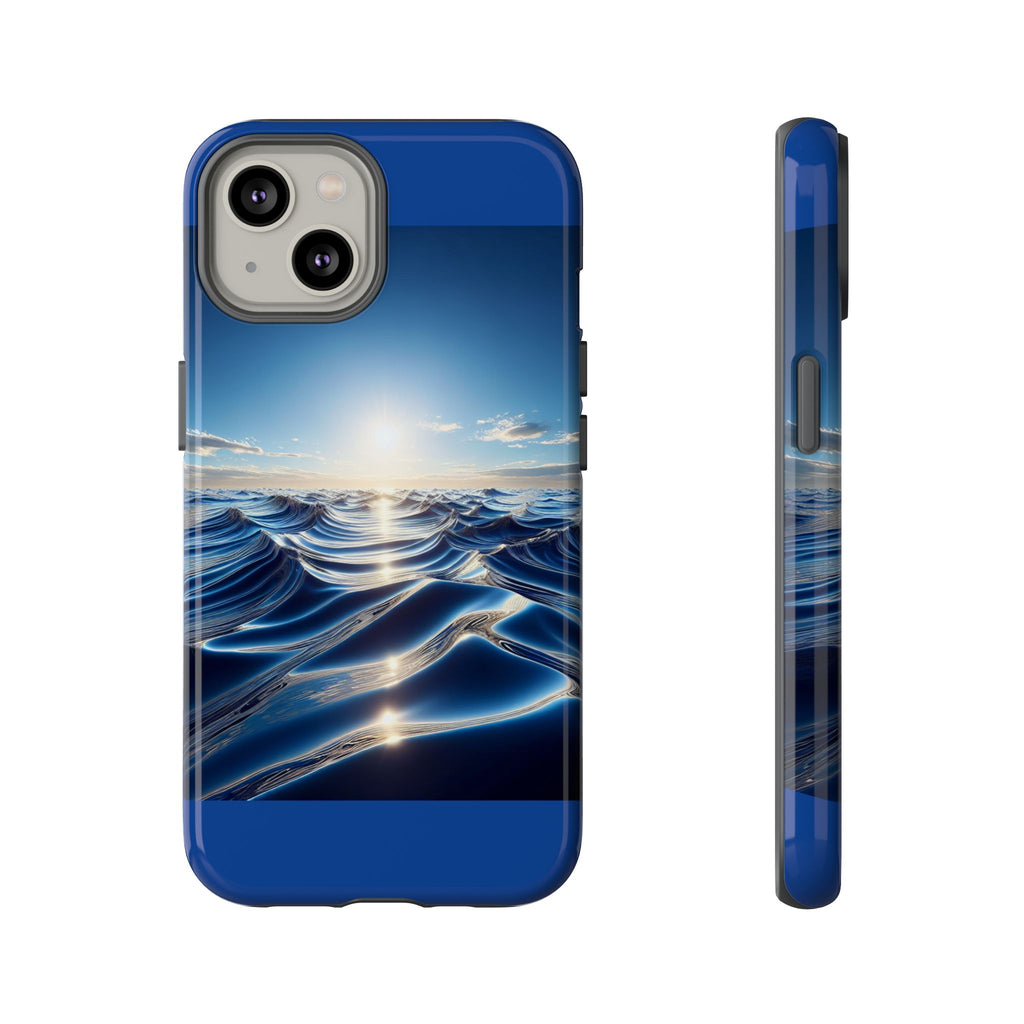 Ocean Wave Phone Case, Tough Phone Cover, Stylish Cell Case, Gift for Beach Lovers, Customizable Phone Accessory