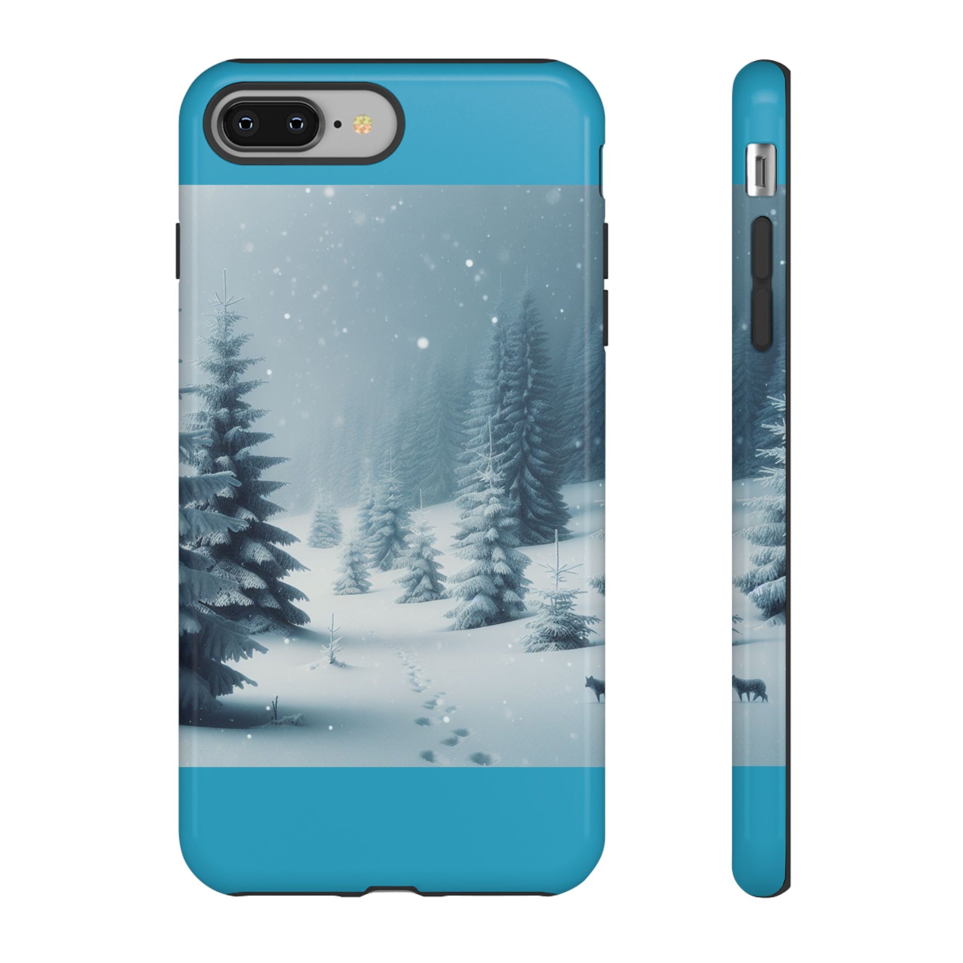 Winter Forest Phone Case, Tough Cases for iPhone, Snowy Landscape Design, Nature Lover Gift, Holiday Accessories