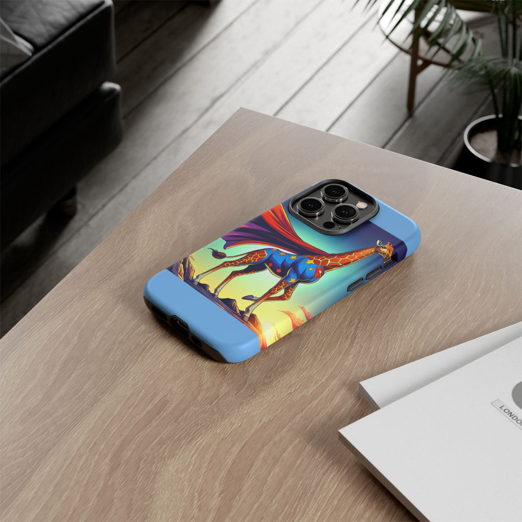 Superhero Giraffe Phone Case | Tough Cases, Unique Gifts, Animal Lover Accessories, Fun Tech Protectors, Cute Phone Covers, Birthday Gift