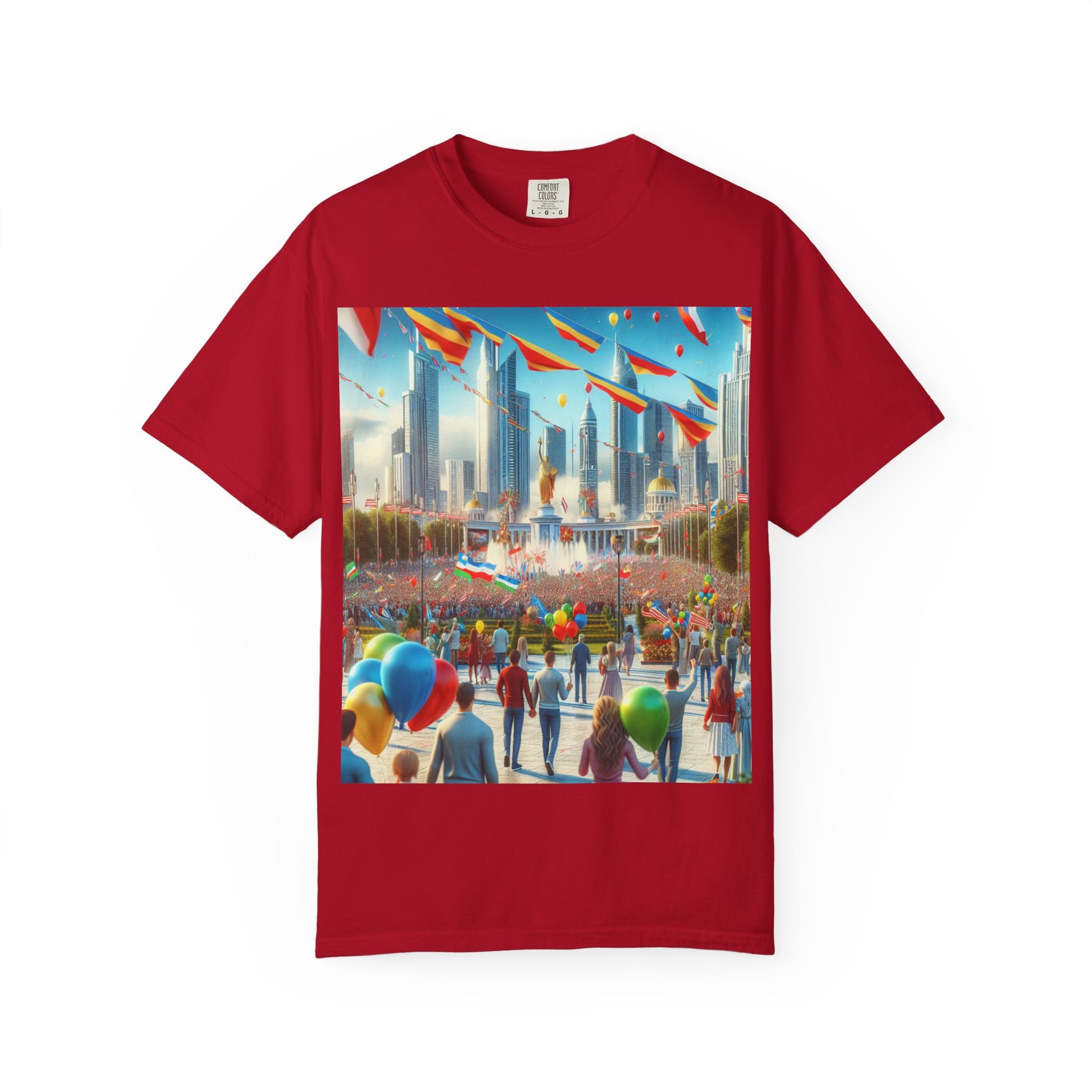 Celebration Vibes Unisex Garment-Dyed T-shirt, Festival Wear, Summer Outing, Street Fair Apparel, Event Souvenir