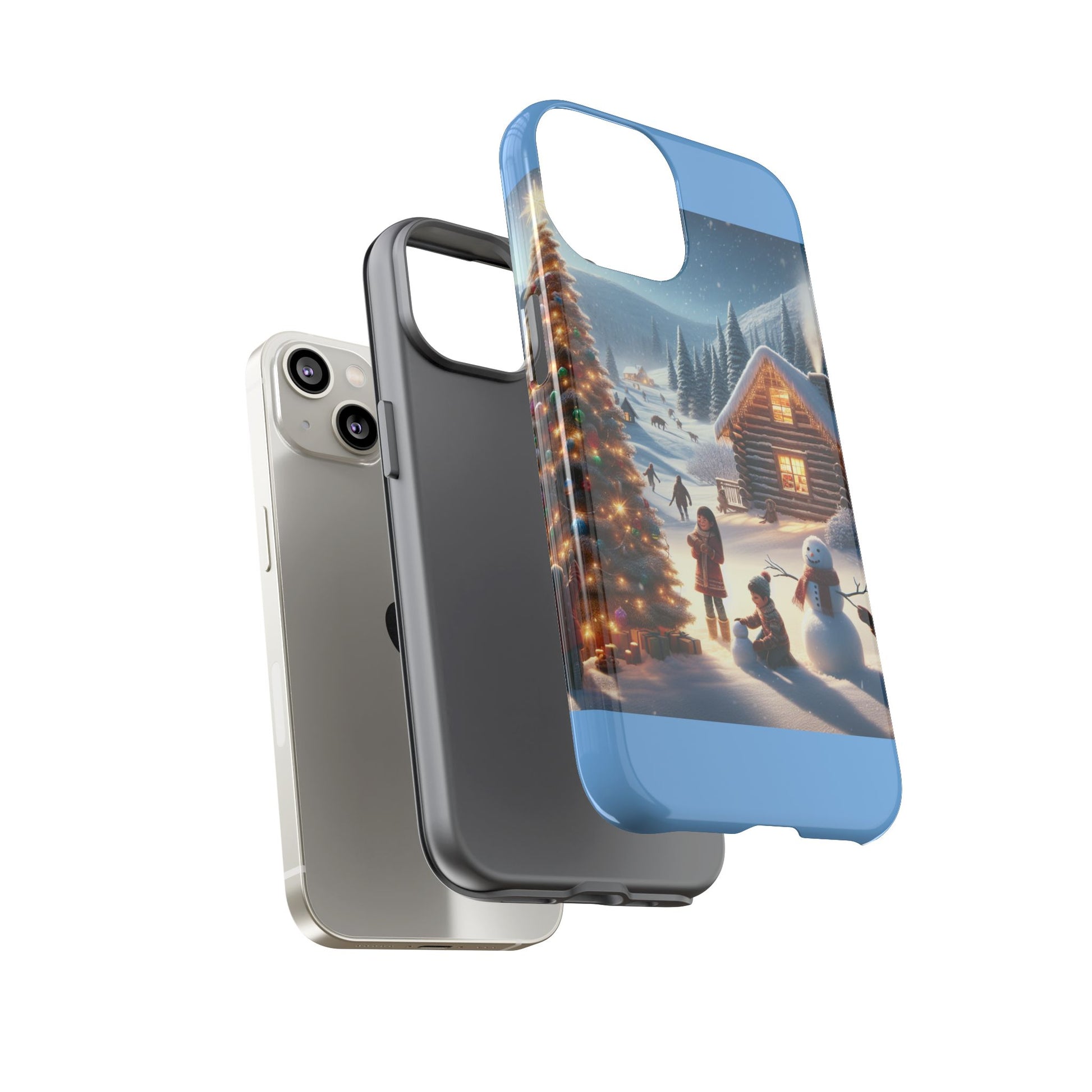 Winter Wonderland Phone Case, Holiday Gift for Him/Her, Cute Christmas Phone Cover, Unique Winter Scene Case, Festive Tech Accessories