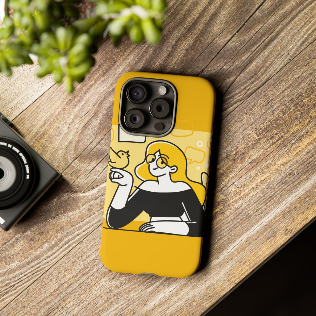 Chic Phone Case with Playful Design, Smartphone Cover, Unique Gift, Trendy Accessory, Eco-Friendly Case