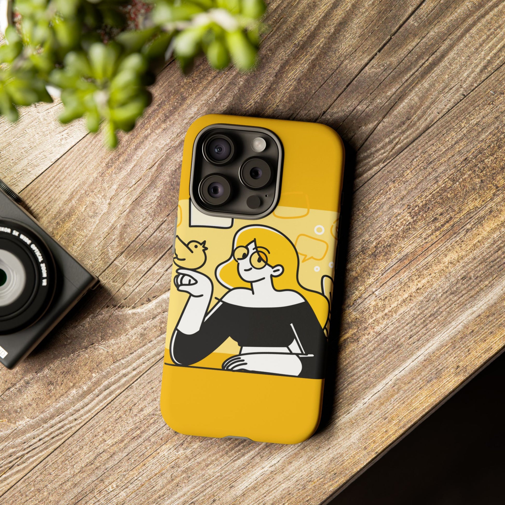 Chic Phone Case with Playful Design, Smartphone Cover, Unique Gift, Trendy Accessory, Eco-Friendly Case