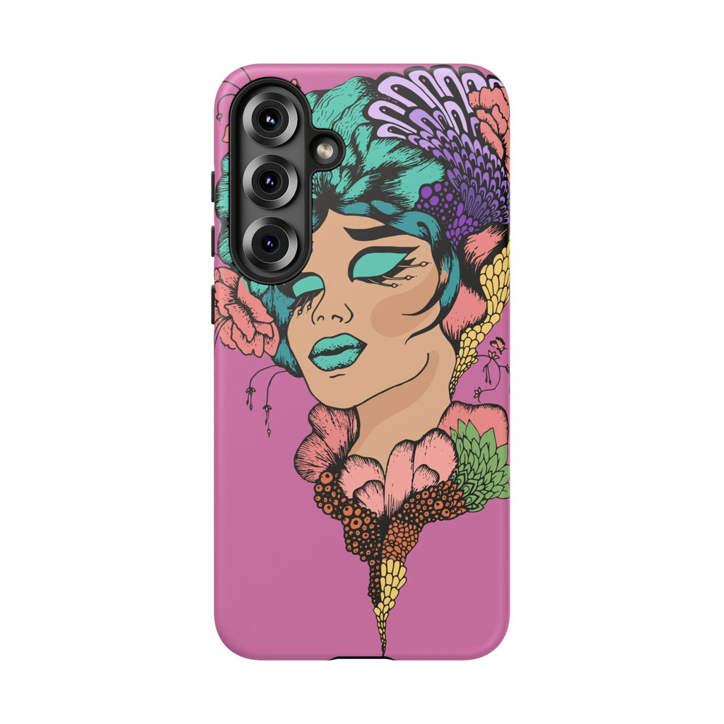 Tough Cases Phone Case, Artistic Floral Design, Boho Chic Accessories, Gift for Her, Unique Phone Protector, Trendy Mobile Cover